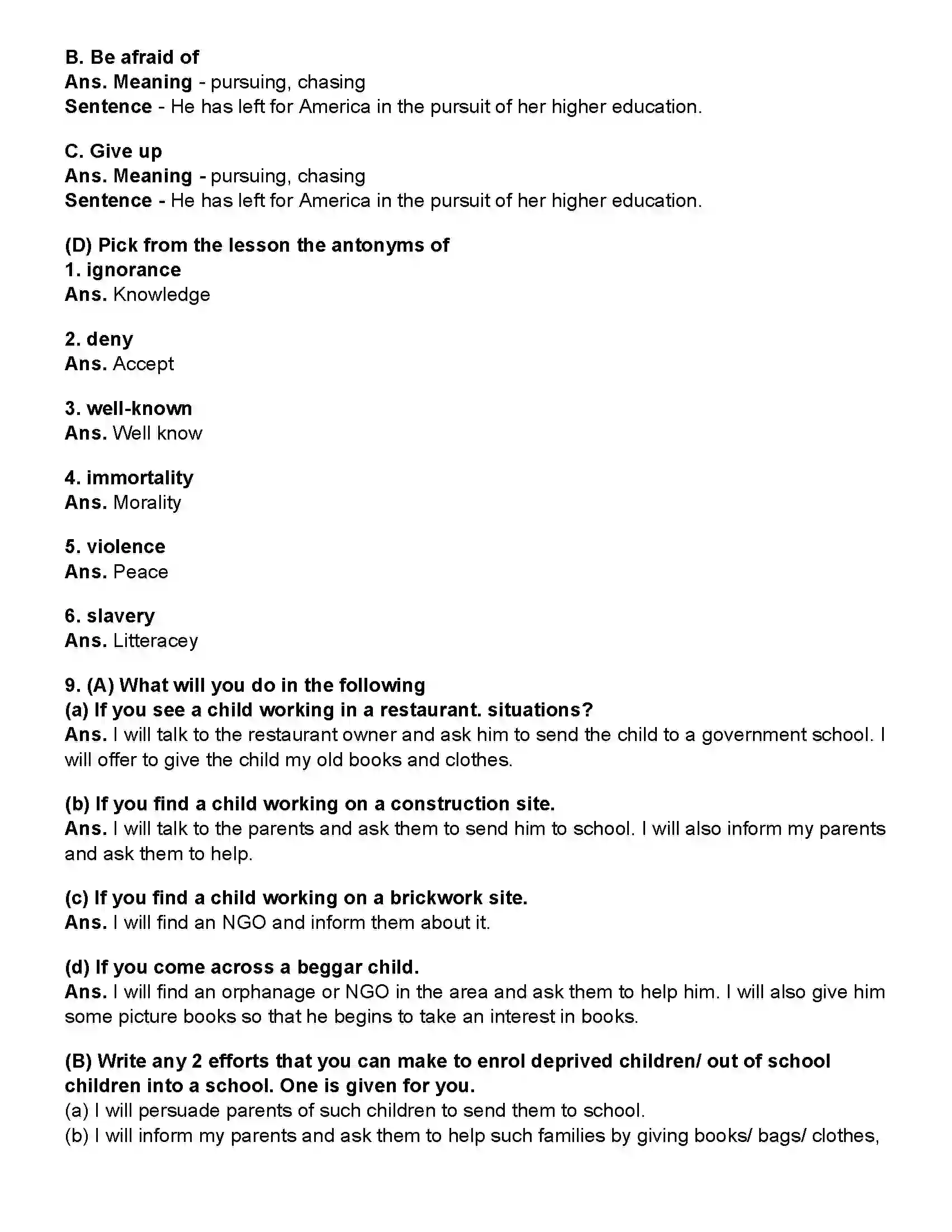 Maharashtra Board Class 10th English (Chapters Notes) Lets March Revision Note 6