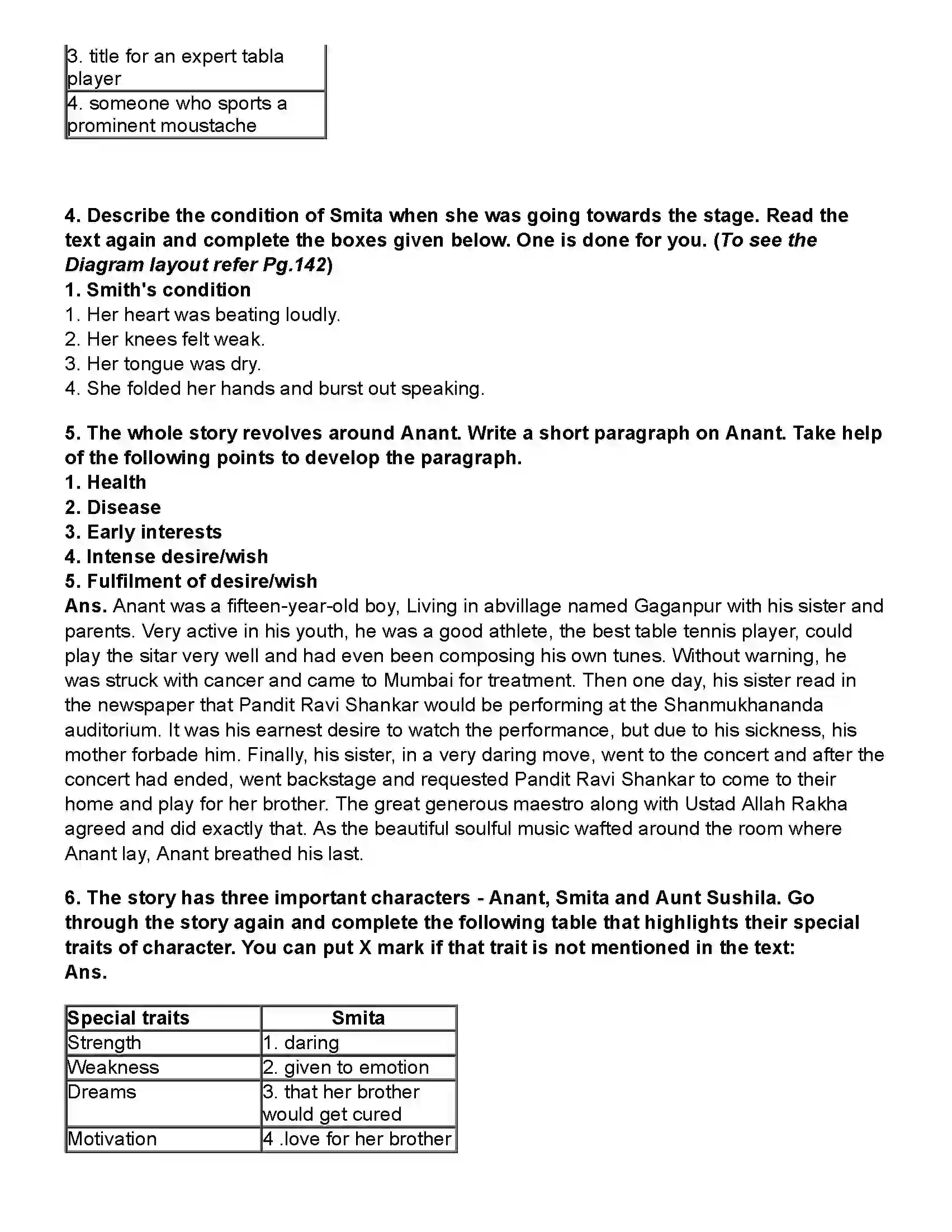 Maharashtra Board Class 10th English (Chapters Notes) The Concert Revision Note 3