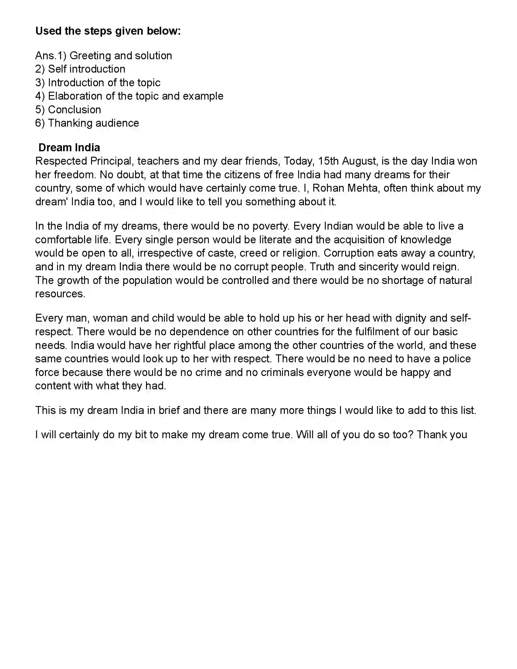 Maharashtra Board Class 10th English (Chapters Notes) Where the Mind is Without Fear Revision Note 6