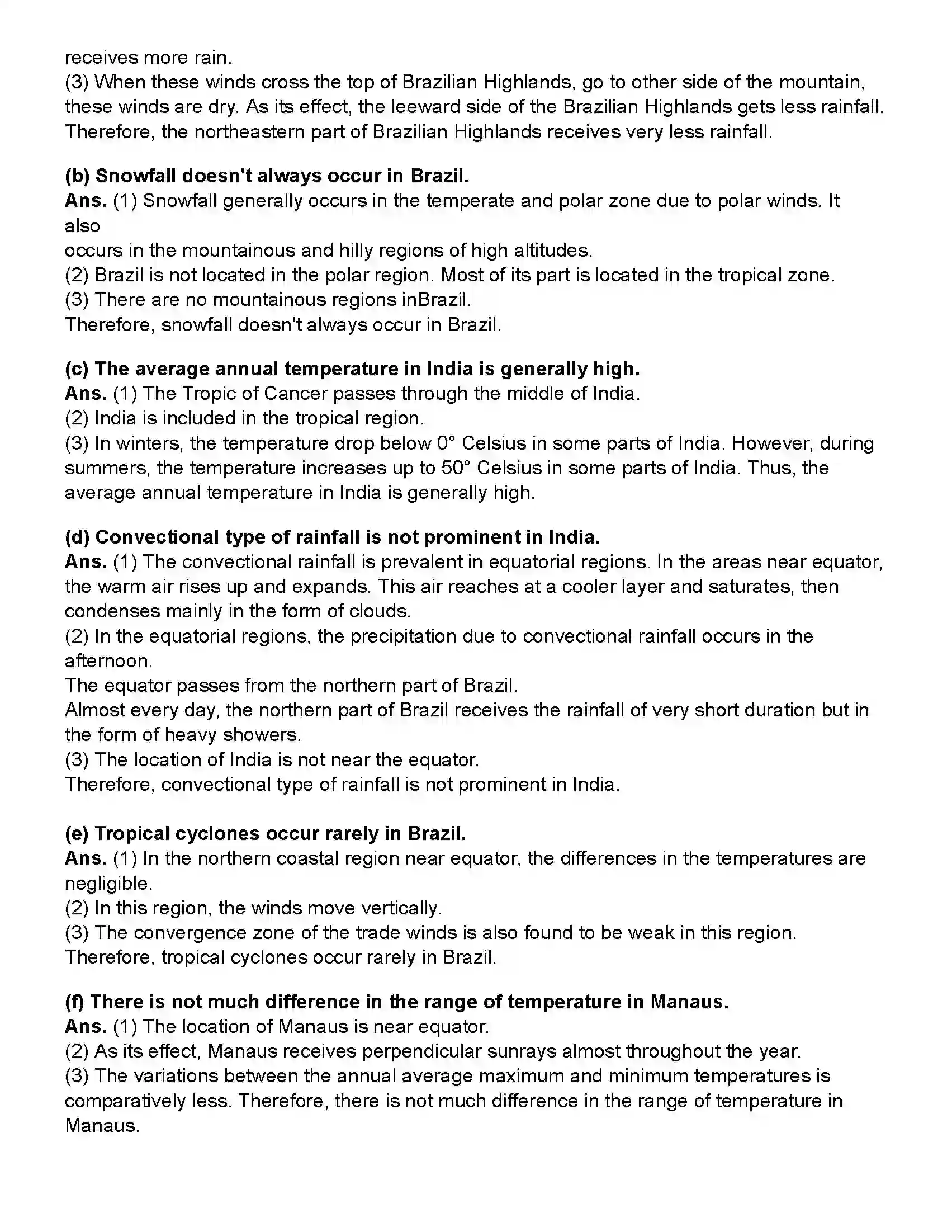 Maharashtra Board Class 10th Geography Climate Revision Note 2