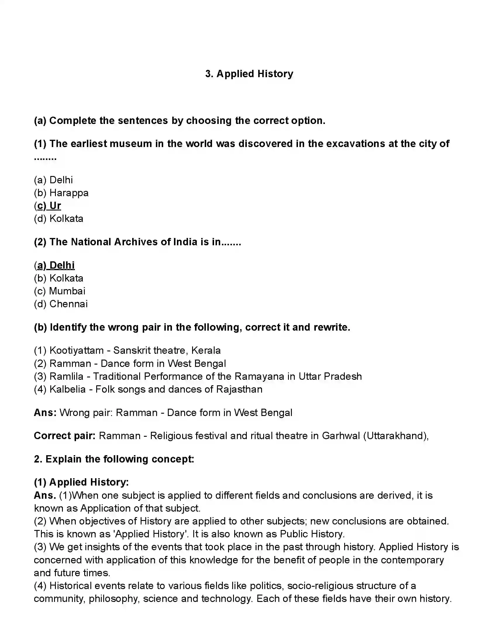 Maharashtra Board Class 10th History Applied History Revision Note 1