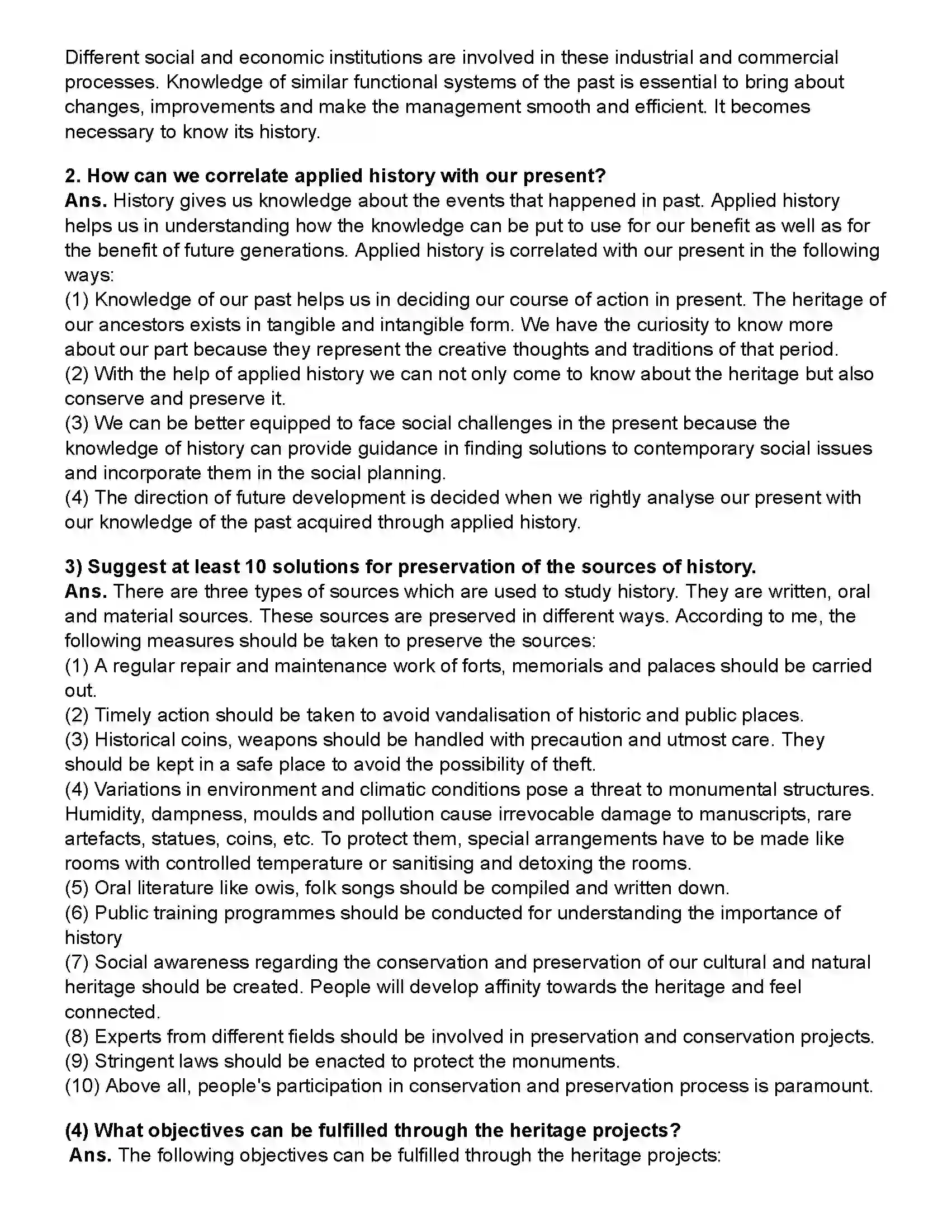 Maharashtra Board Class 10th History Applied History Revision Note 4