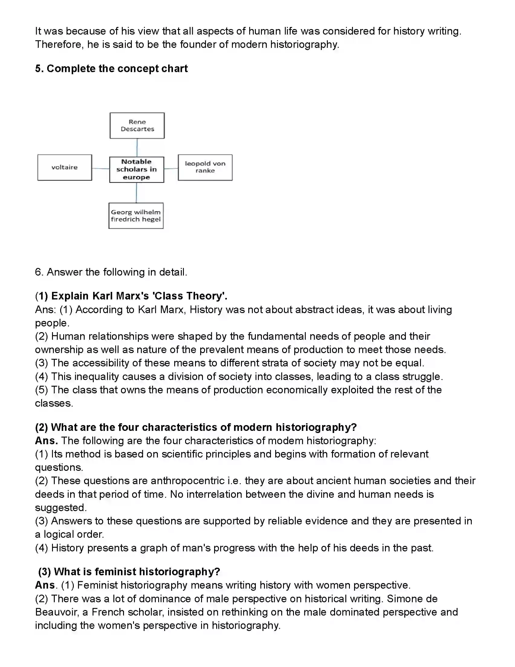 Maharashtra Board Class 10th History Historiography - Development in the West Revision Note 3