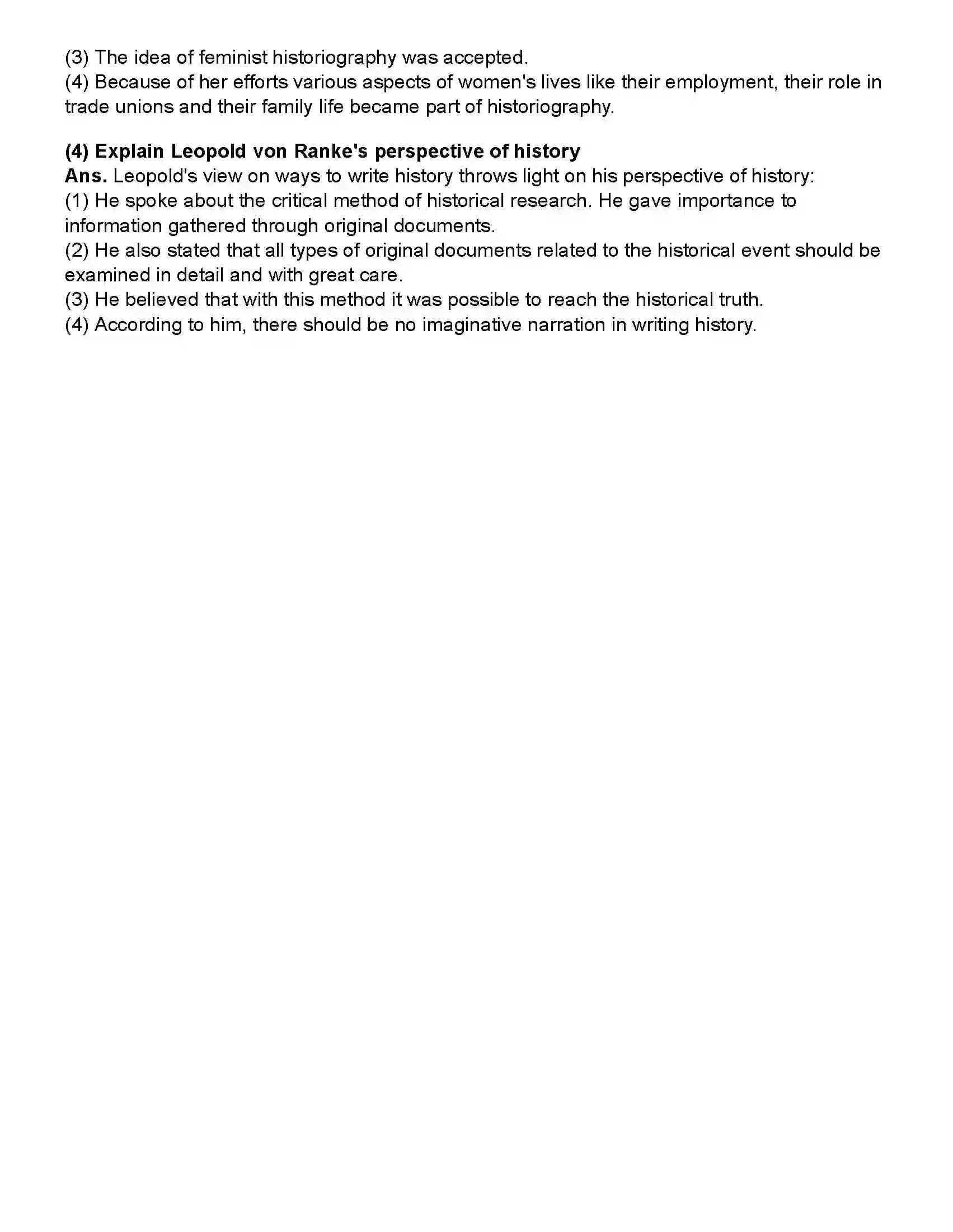 Maharashtra Board Class 10th History Historiography - Development in the West Revision Note 4