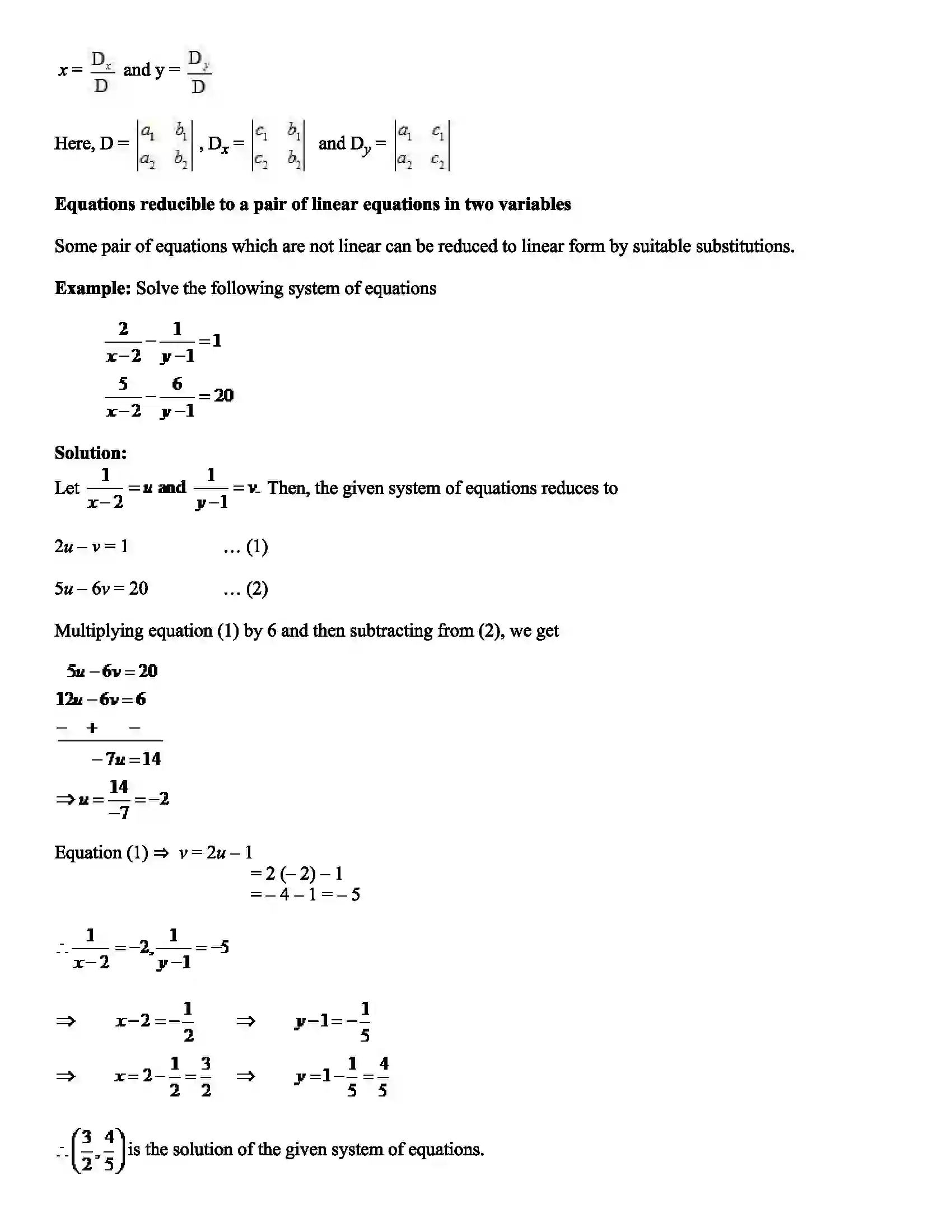 Maharashtra Board Class 10th Mathematics Linear equations in two Variables Revision Note 3