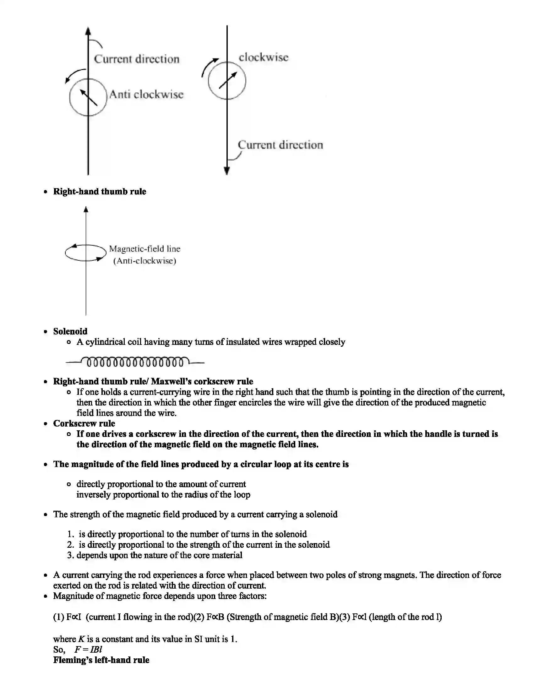 Maharashtra Board Class 10th Science Effects of Electric Current Revision Note 3