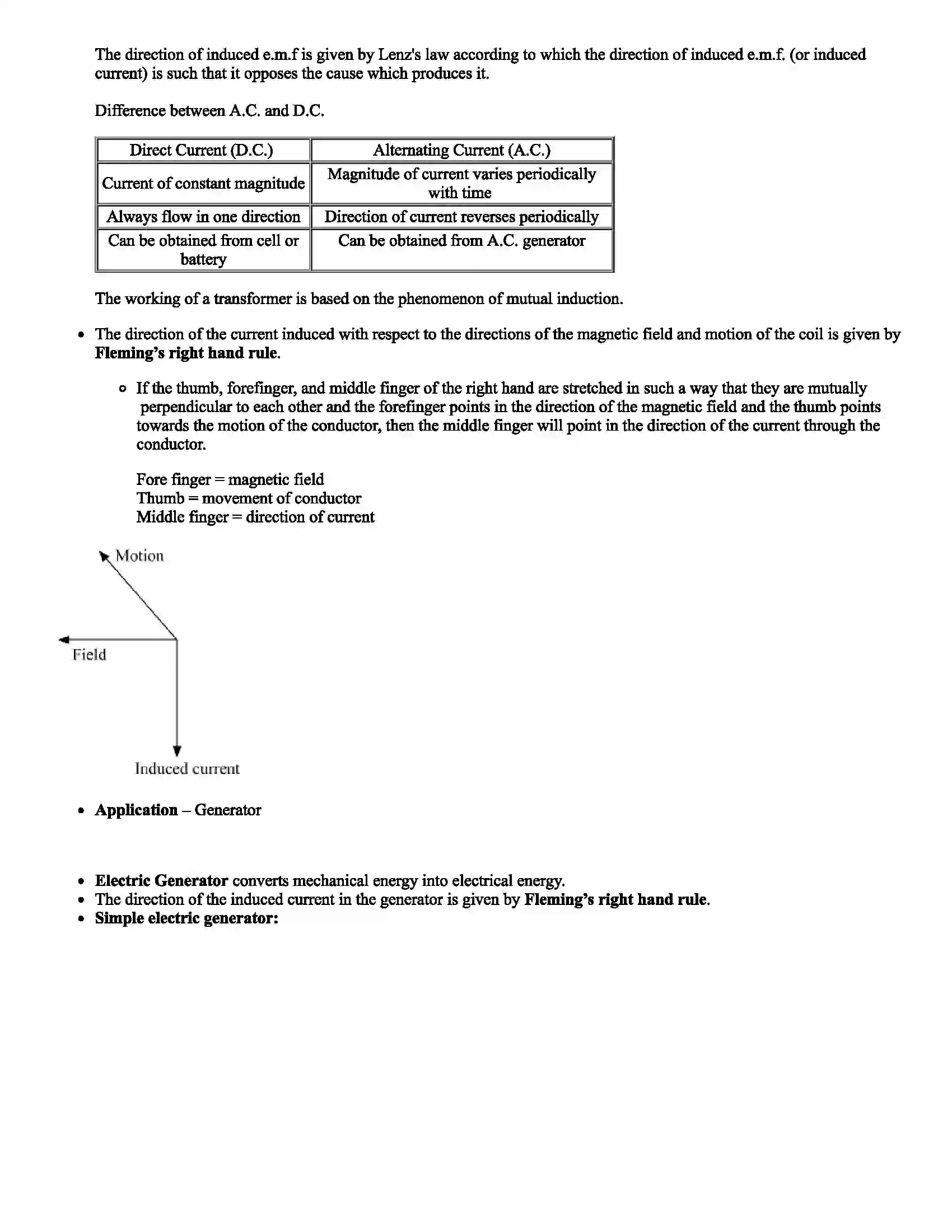 Maharashtra Board Class 10th Science Effects of Electric Current Revision Note 5
