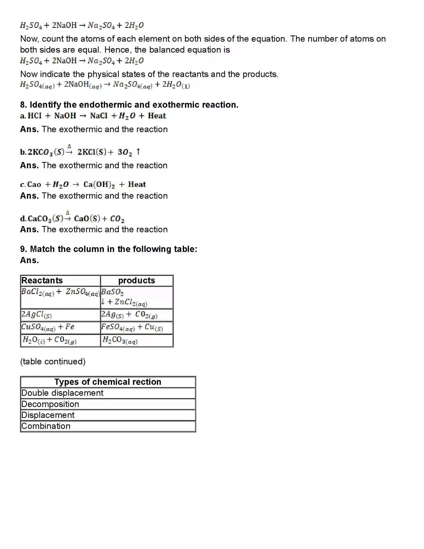 Maharashtra Board Class 10th Science Part - 1 Chemical Reactions and Equations Revision Note 11