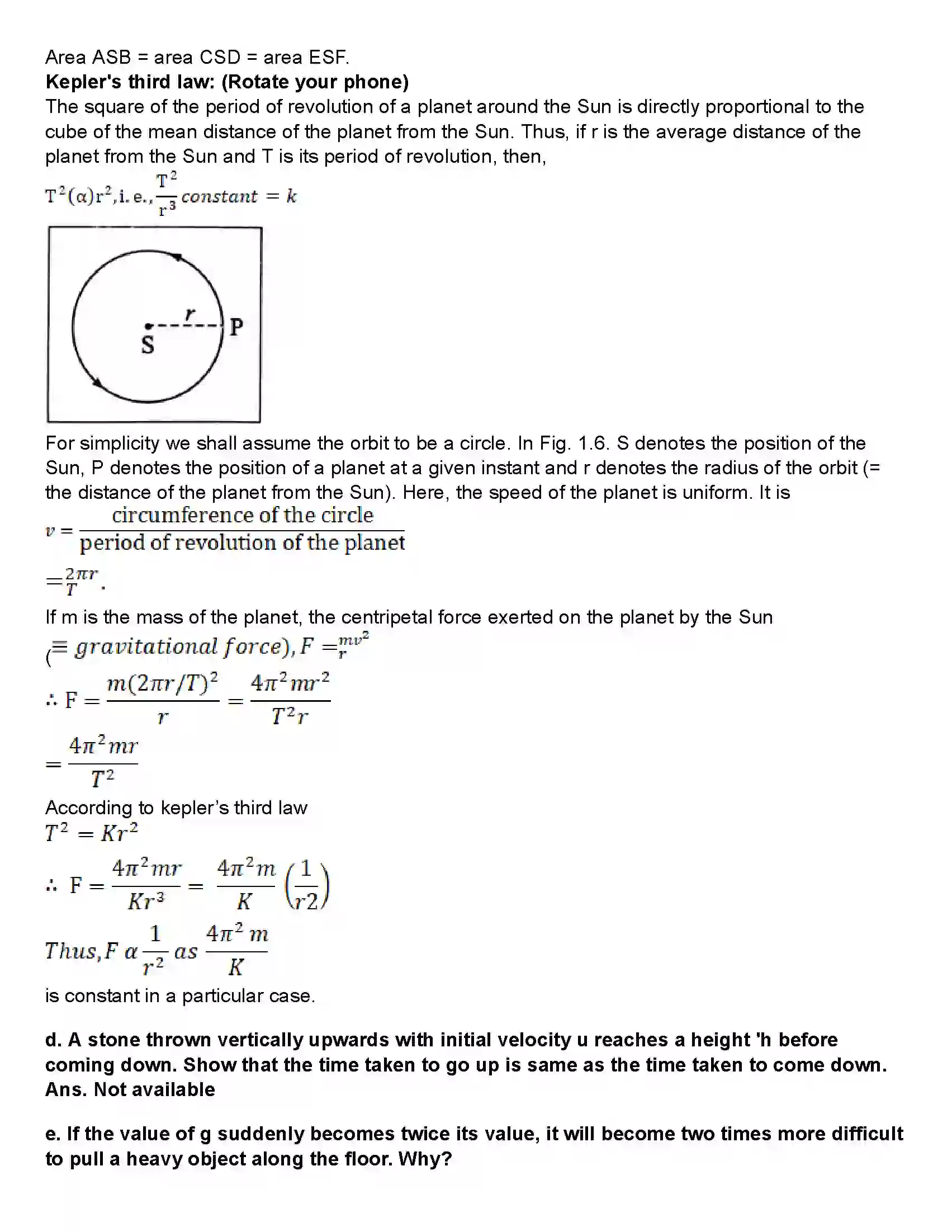 Maharashtra Board Class 10th Science Part - 1 Gravitation Revision Note 2