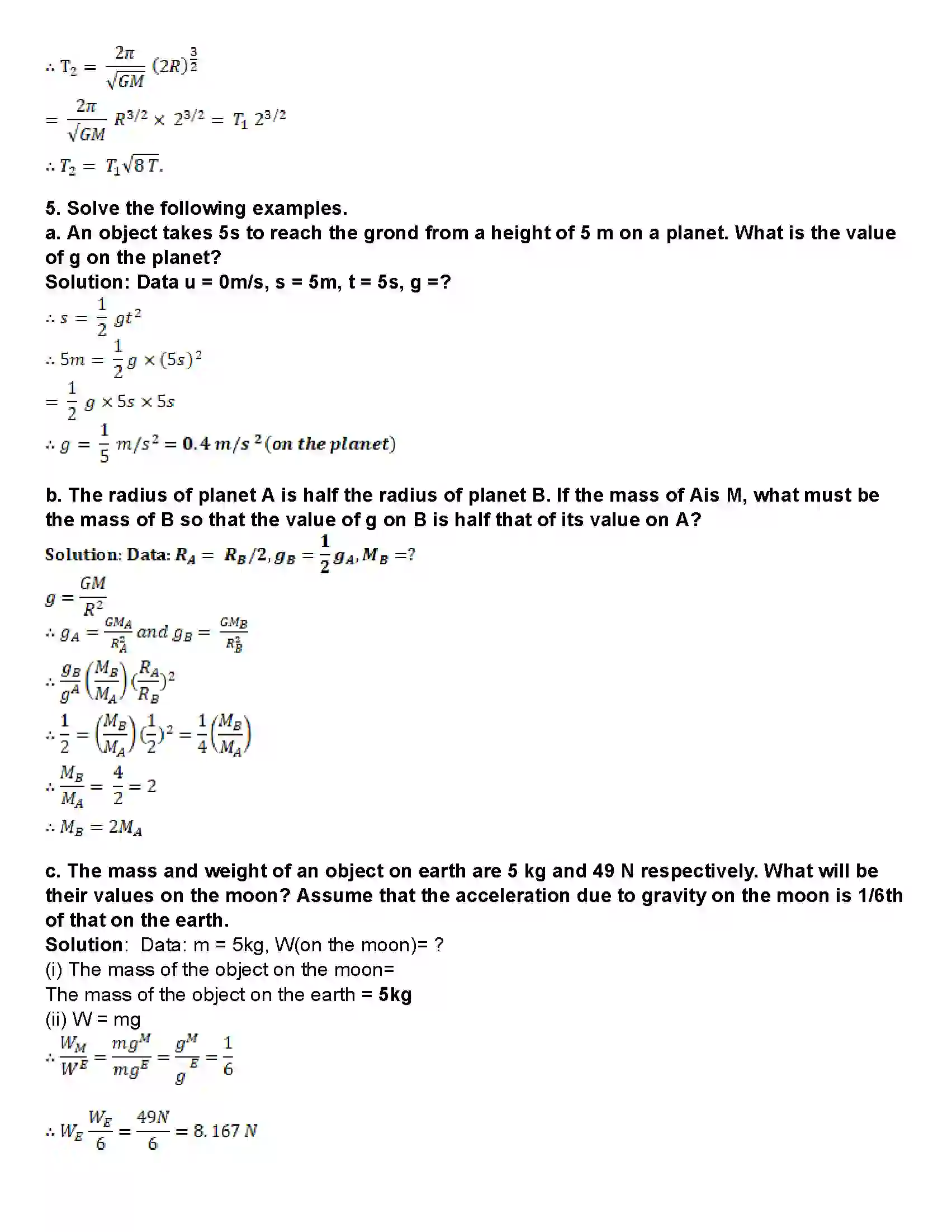 Maharashtra Board Class 10th Science Part - 1 Gravitation Revision Note 4
