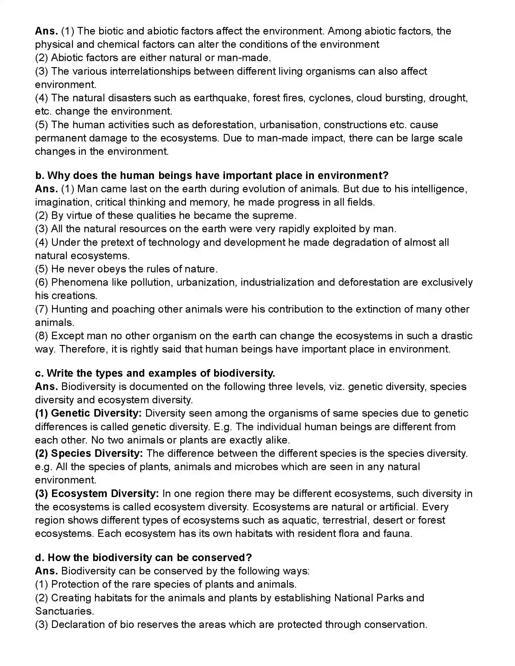 Maharashtra Board Class 10th Science Part - 2 Environmental Management Revision Note 4