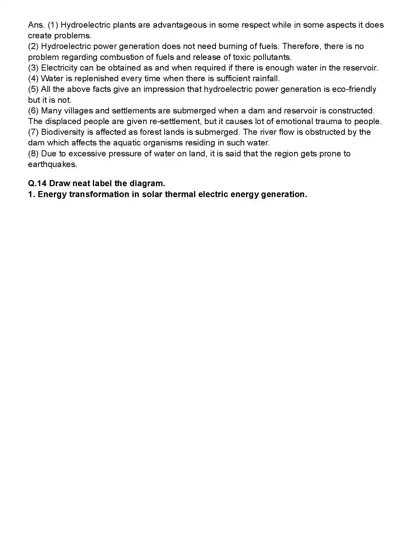 Maharashtra Board Class 10th Science Part - 2 Towards Green Energy Revision Note 10