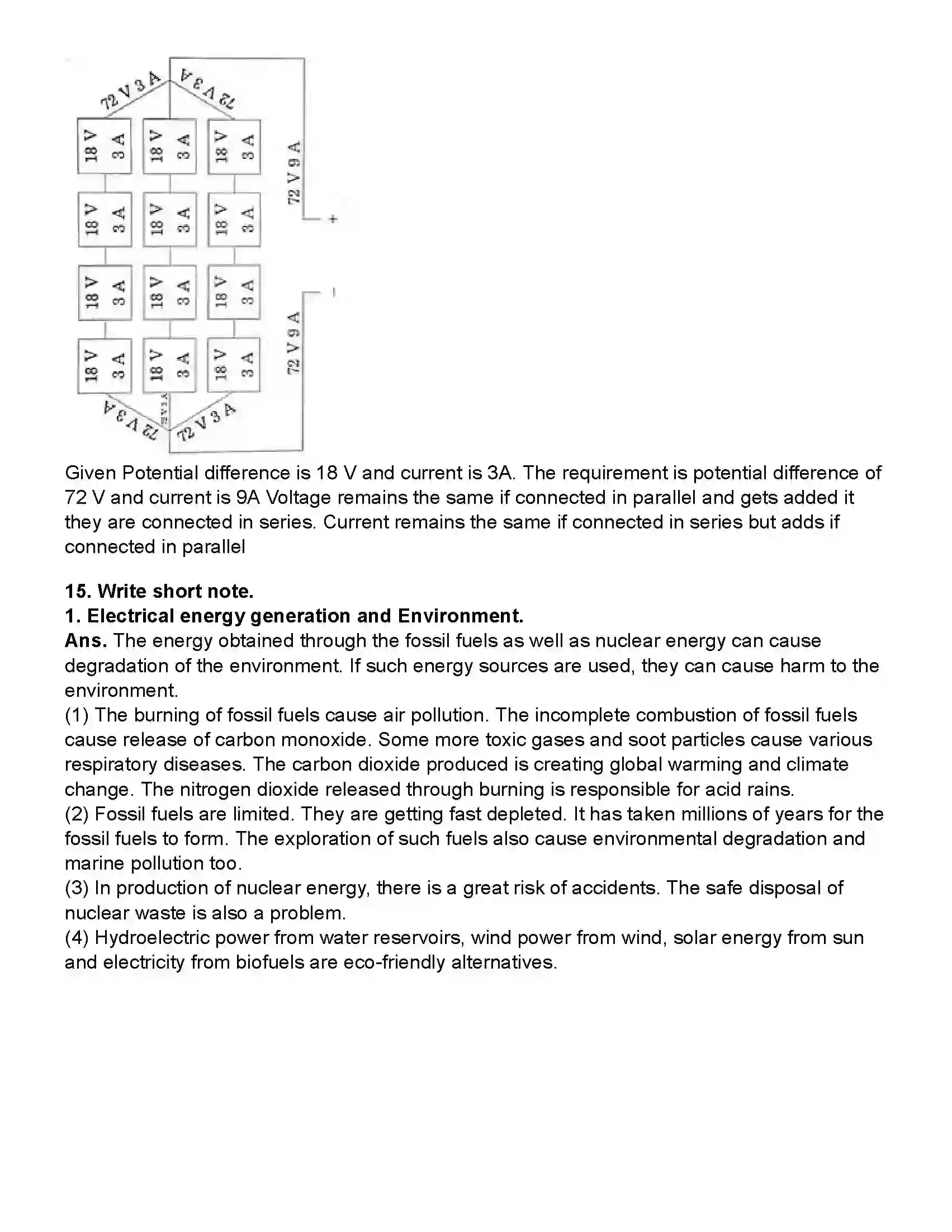 Maharashtra Board Class 10th Science Part - 2 Towards Green Energy Revision Note 12