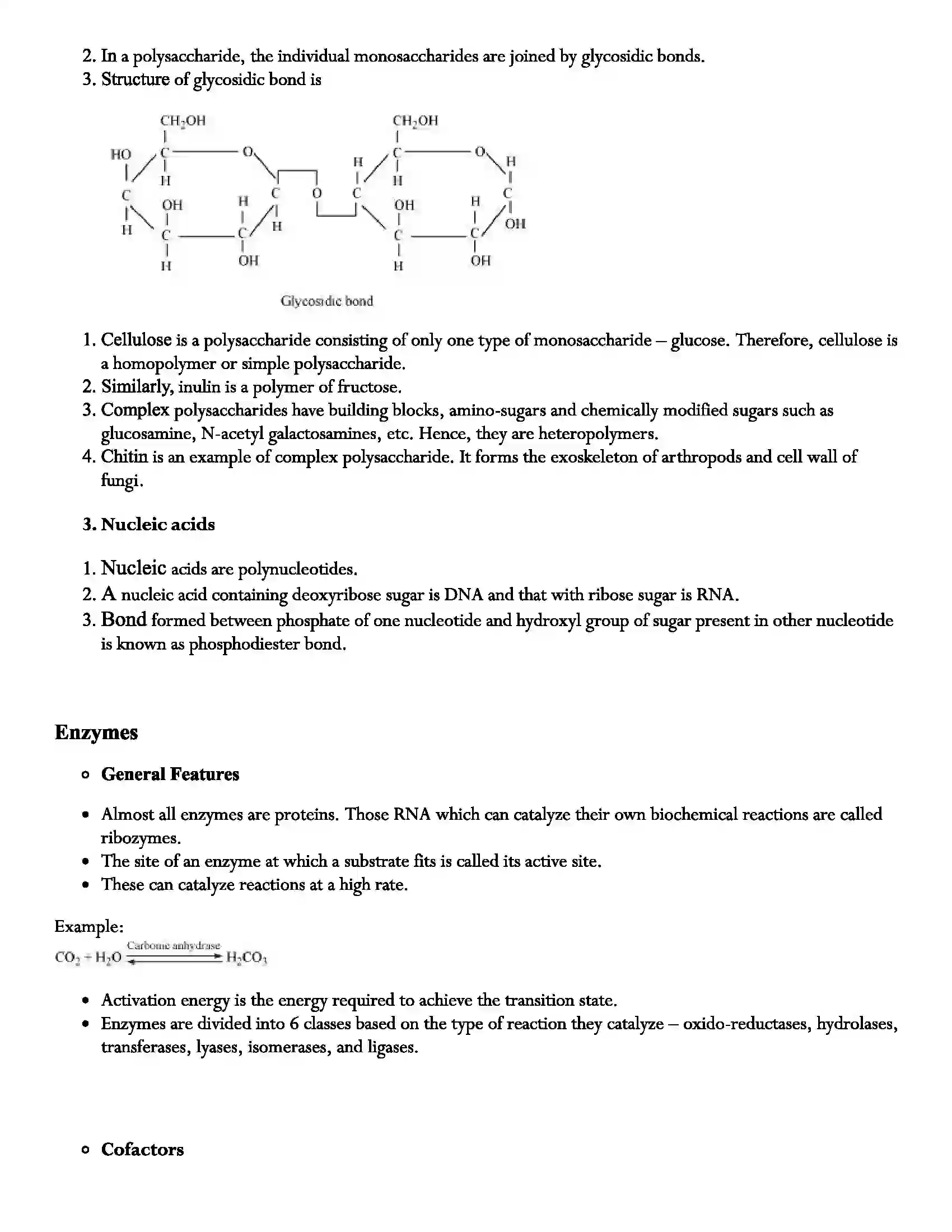 Maharashtra Board Class 11th Biology Biochemistry of cell Revision Note 4