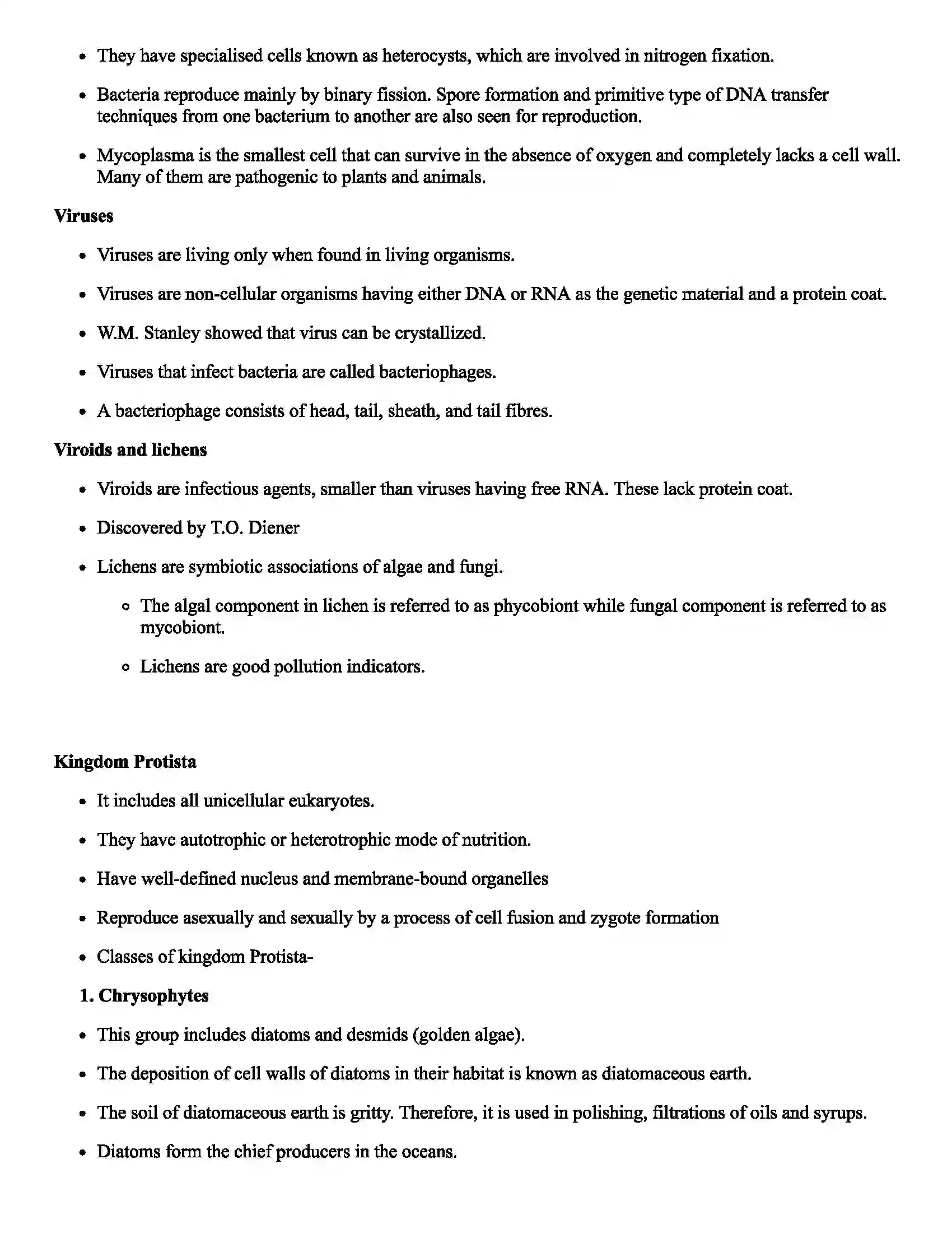 Maharashtra Board Class 11th Biology Diversity in Organisms Revision Note 4