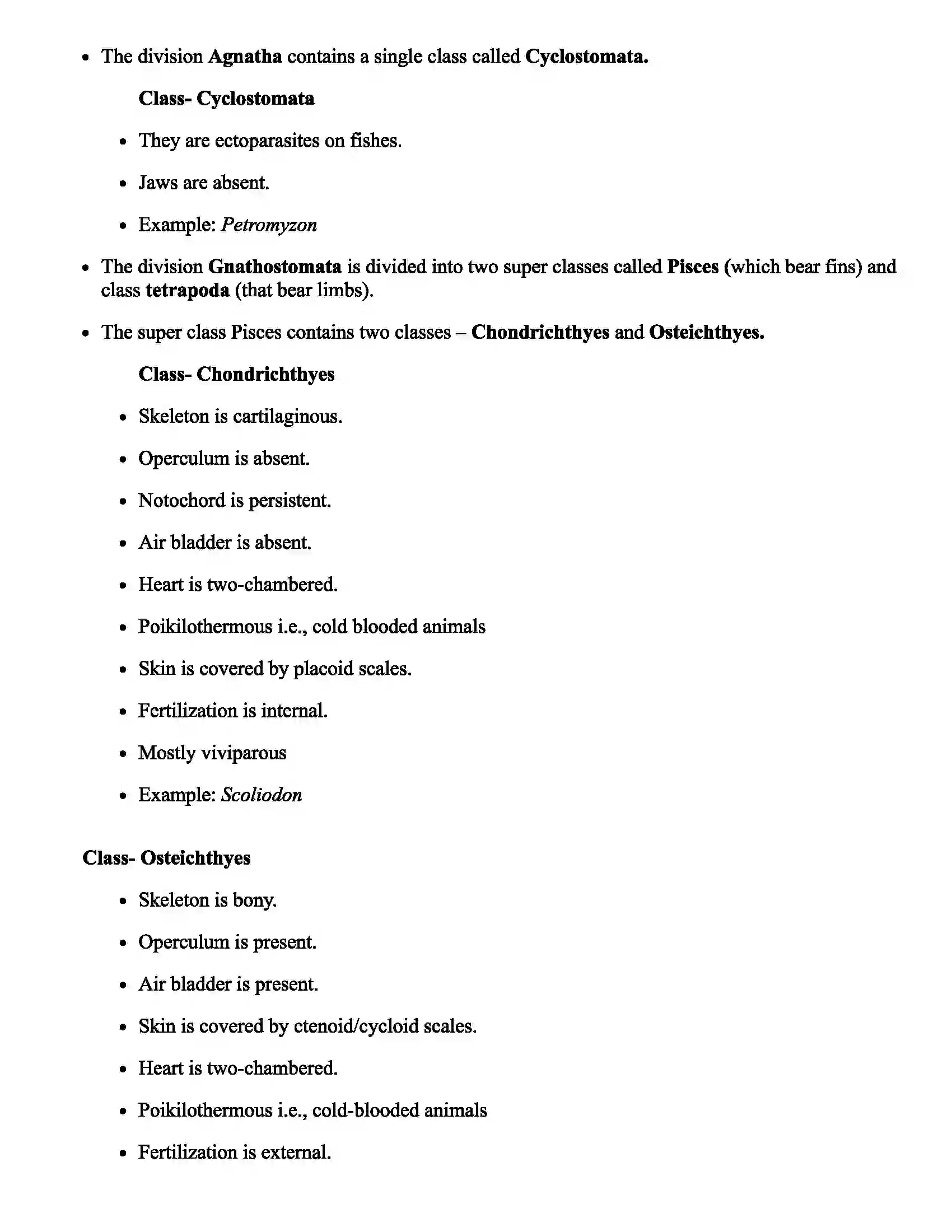 Maharashtra Board Class 11th Biology Kingdom Animalia Revision Note 5