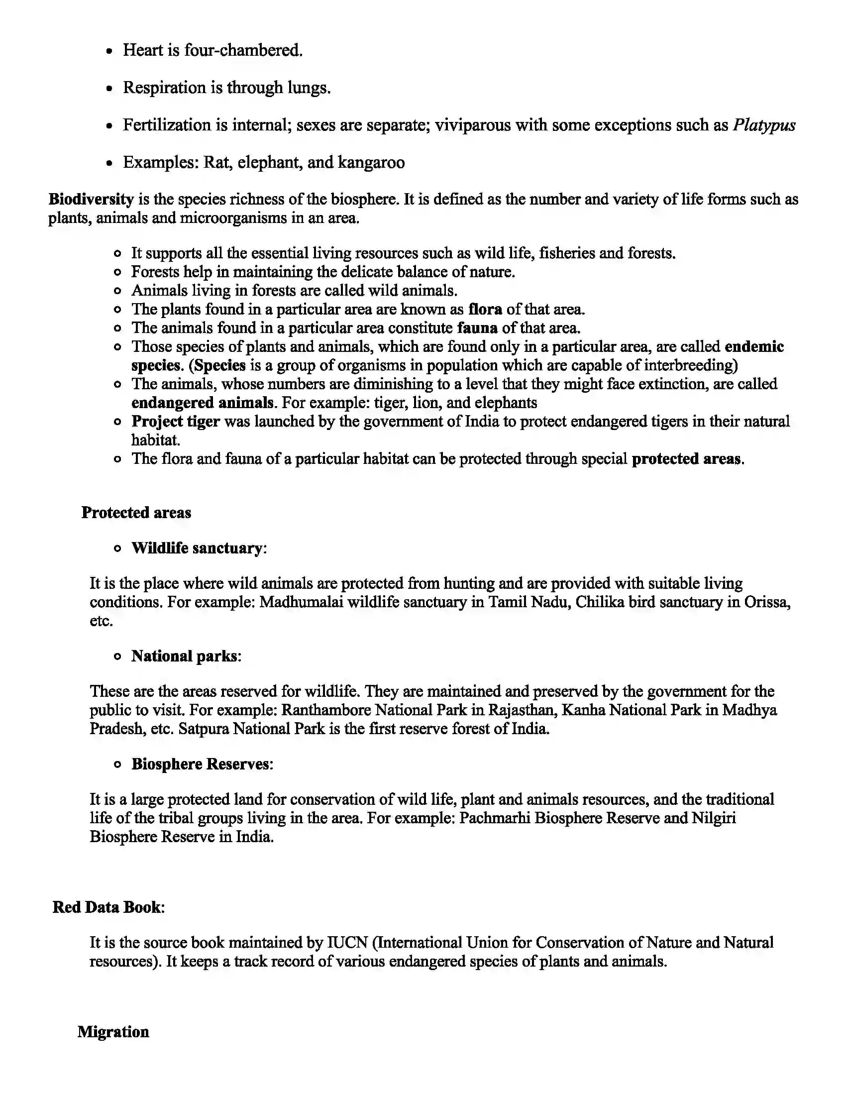 Maharashtra Board Class 11th Biology Kingdom Animalia Revision Note 7