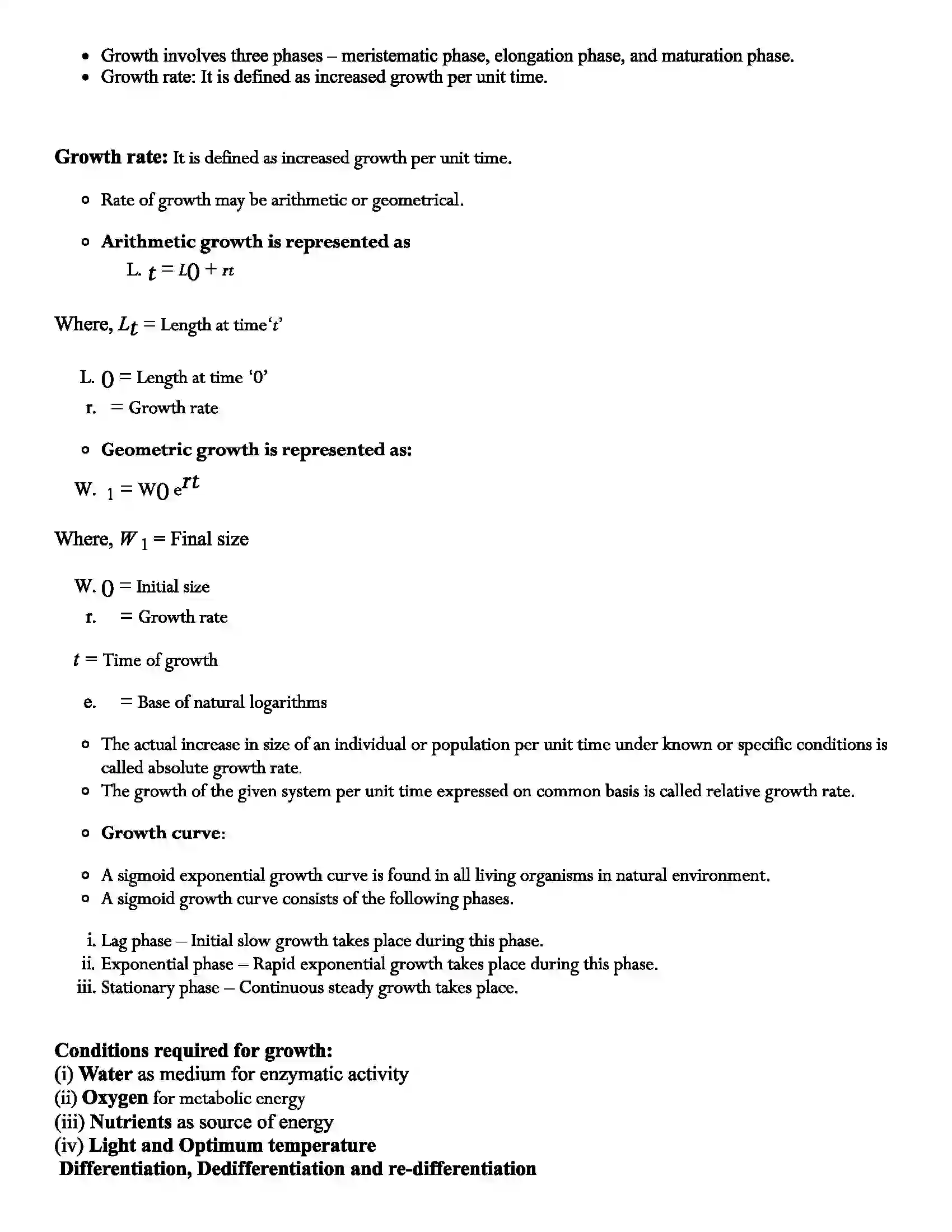 Maharashtra Board Class 11th Biology Plant Growth and Development Revision Note 2