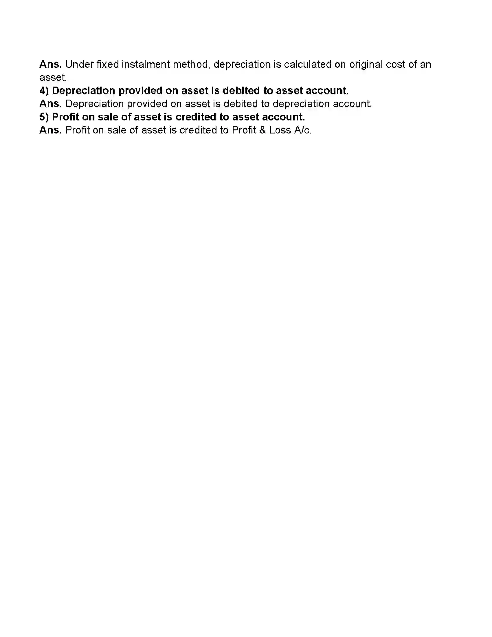 Maharashtra Board Class 11th Book-Keeping & Accountancy Depreciation Revision Note 5