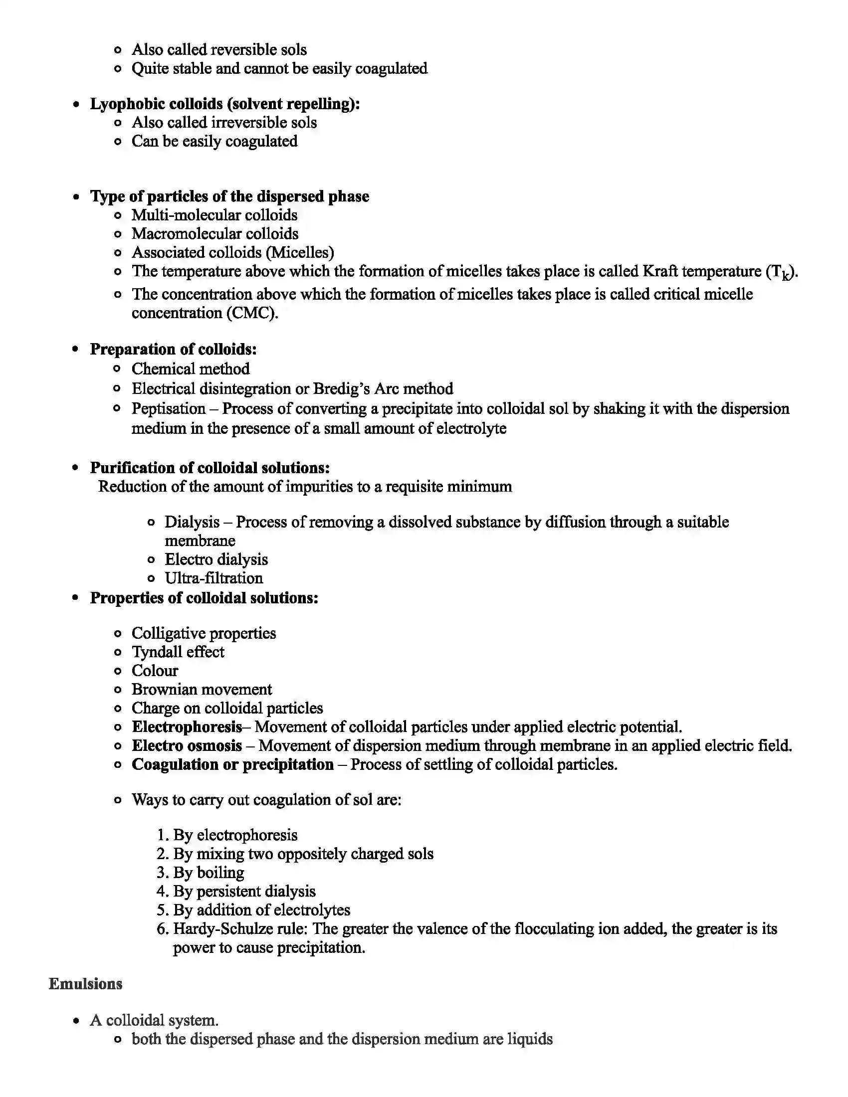 Maharashtra Board Class 11th Chemistry Surface Chemistry Revision Note 4