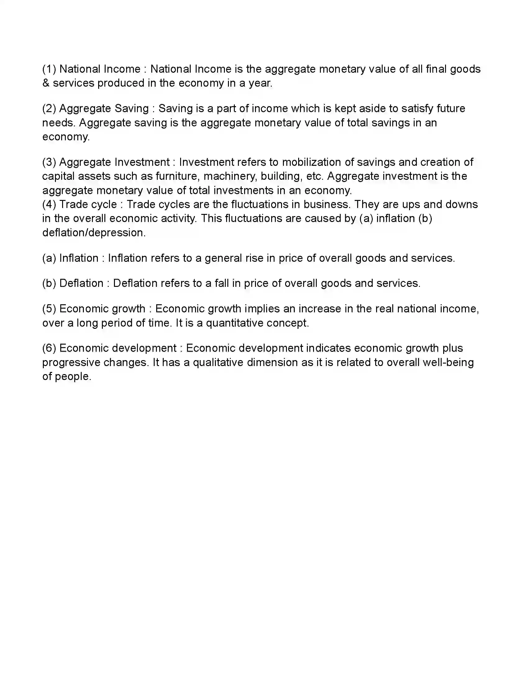 Maharashtra Board Class 11th Economics Basic Concept of Economics Revision Note 6