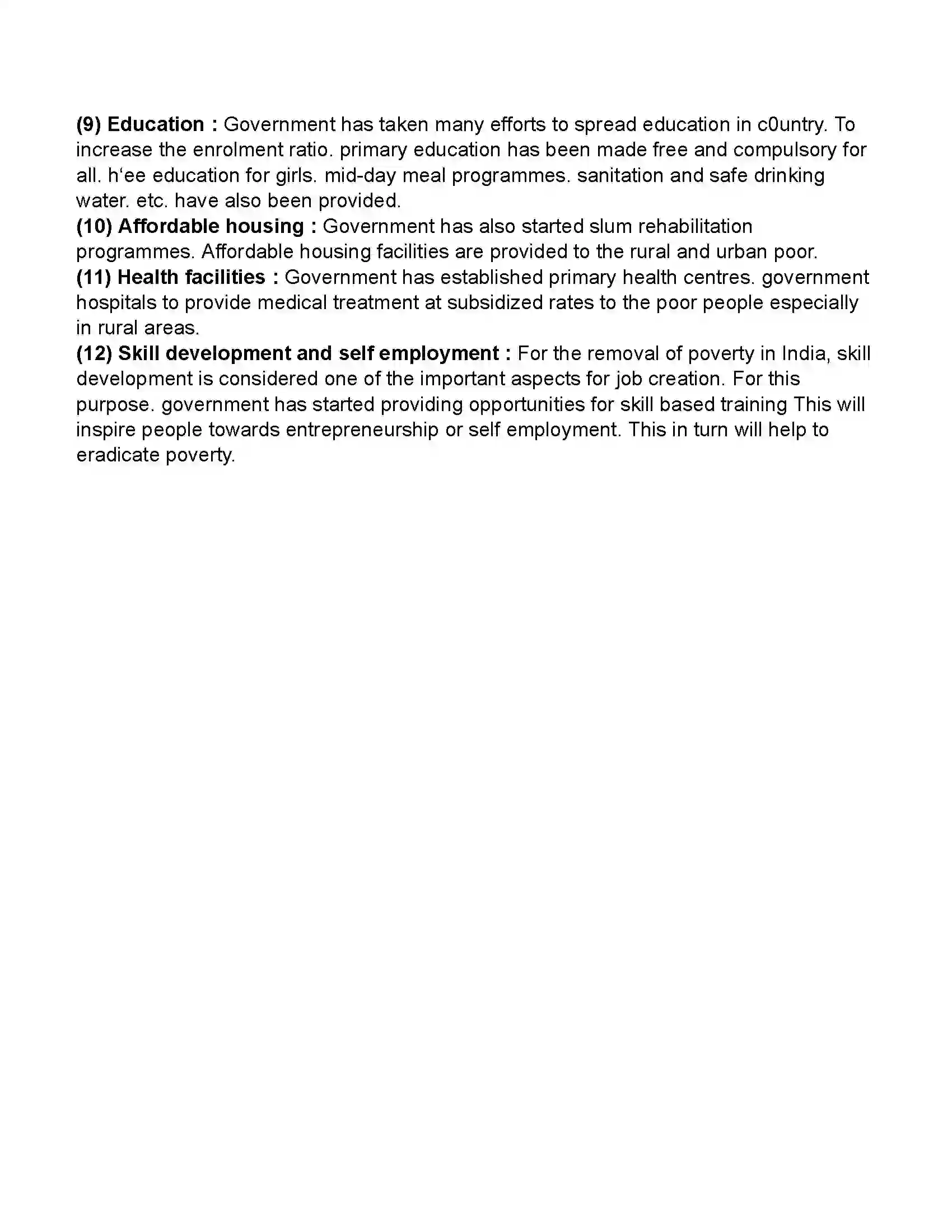 Maharashtra Board Class 11th Economics Poverty in India Revision Note 5