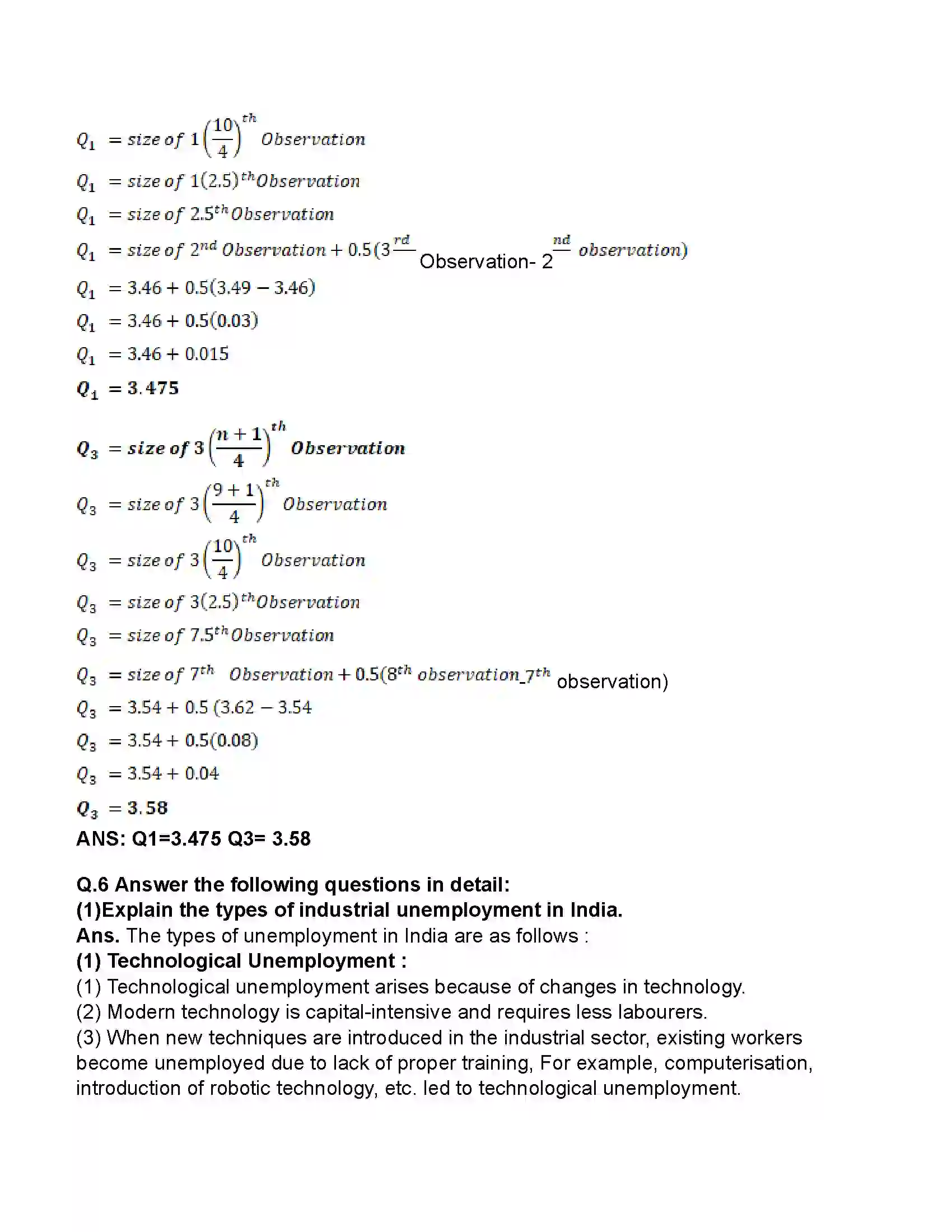 Maharashtra Board Class 11th Economics Unemployment in India Revision Note 4