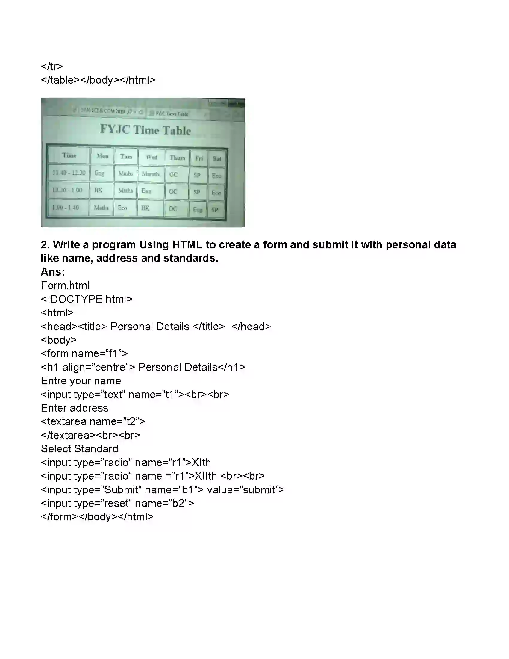 Maharashtra Board Class 11th Information Technology Impressive Web Designing Revision Note 9