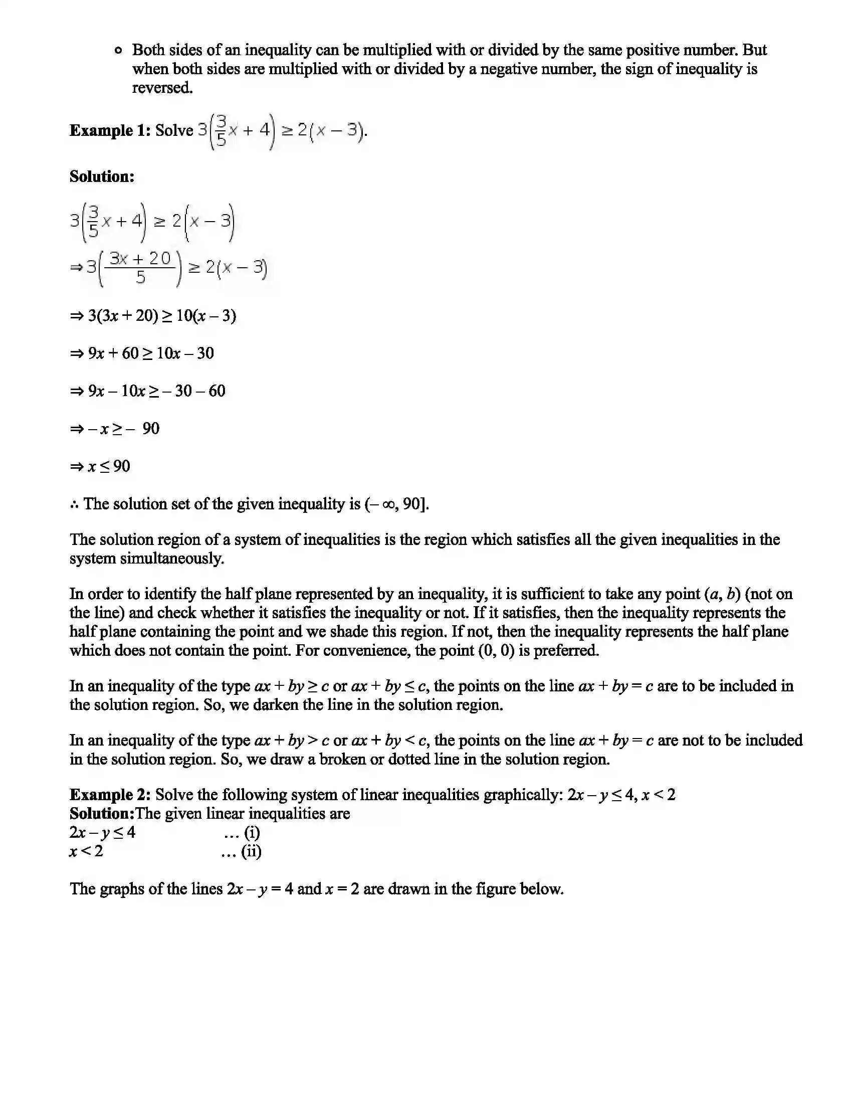Maharashtra Board Class 11th Mathematics Part - I Linear Inequations Revision Note 2