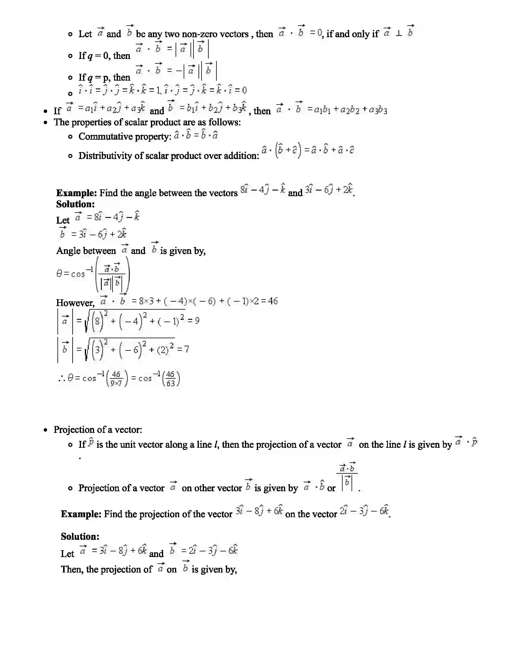Maharashtra Board Class 11th Mathematics Part - I Vectors Revision Note 7
