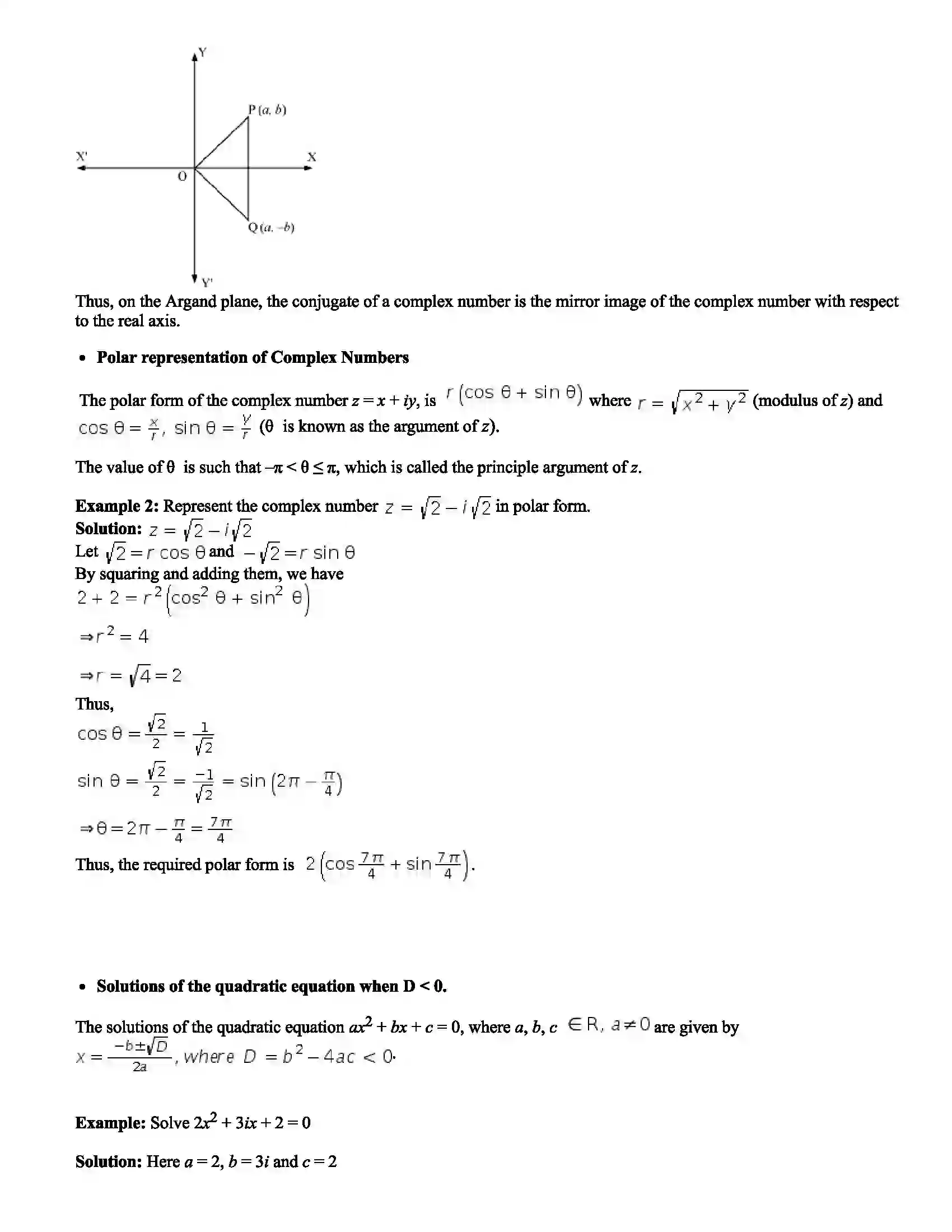 Maharashtra Board Class 11th Mathematics Part - II Complex Numbers Revision Note 5