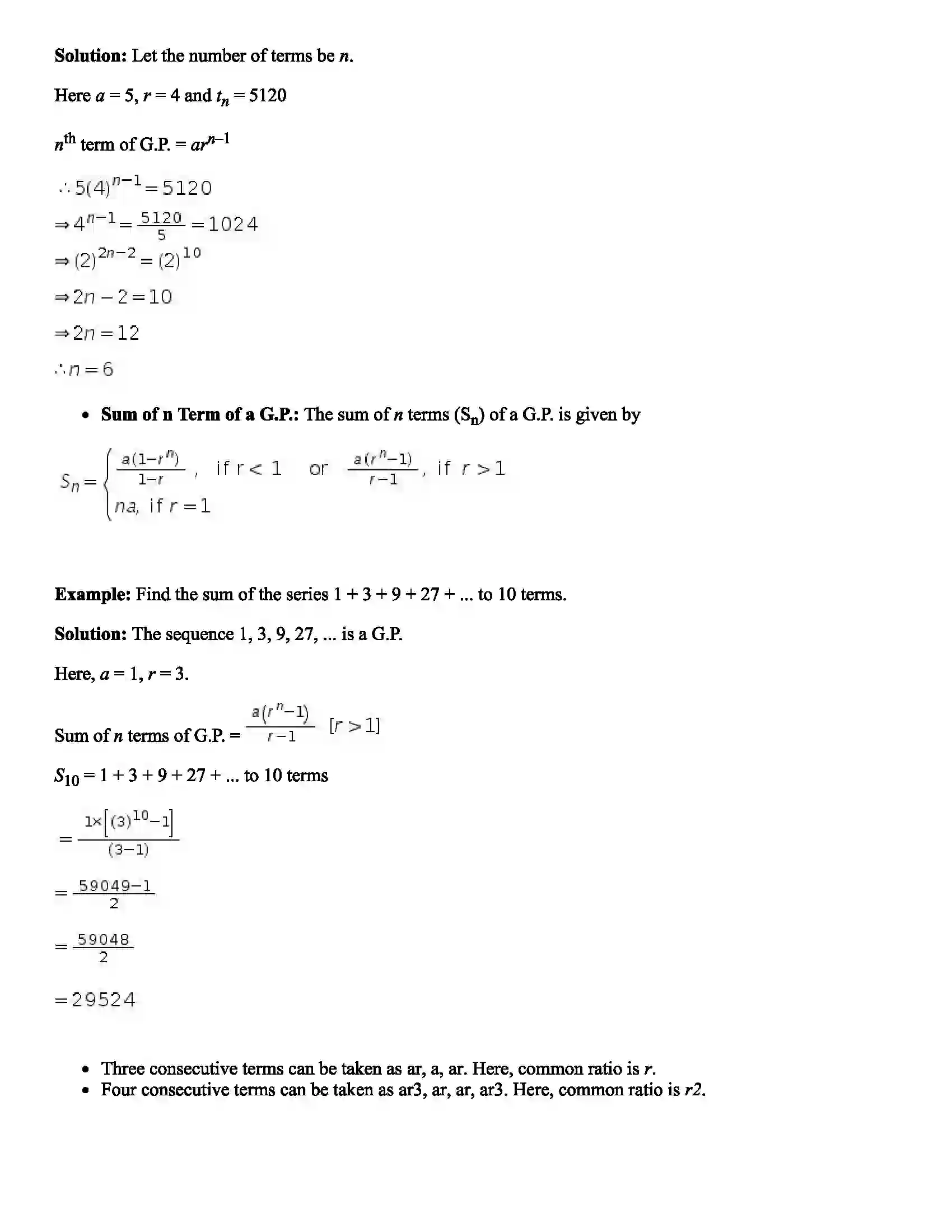 Maharashtra Board Class 11th Mathematics Part - II Sequence and Series Revision Note 4