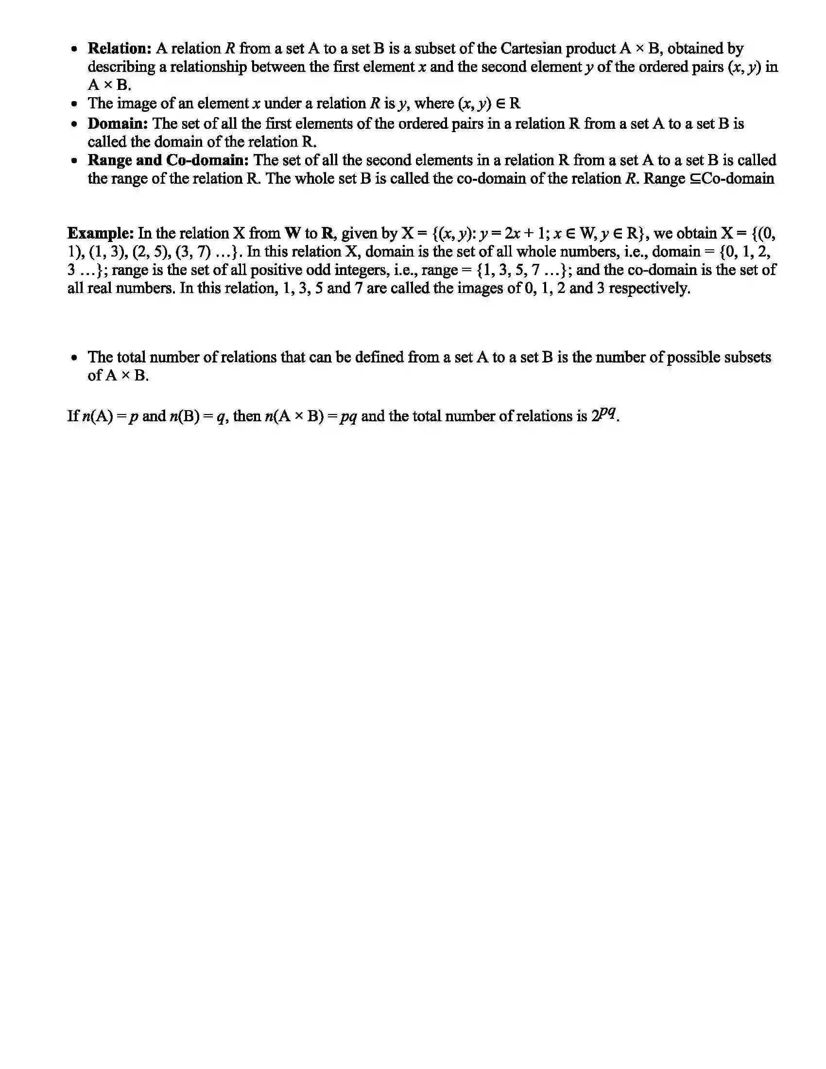 Maharashtra Board Class 11th Mathematics Part - II Sets, Relations and Functions Revision Note 15