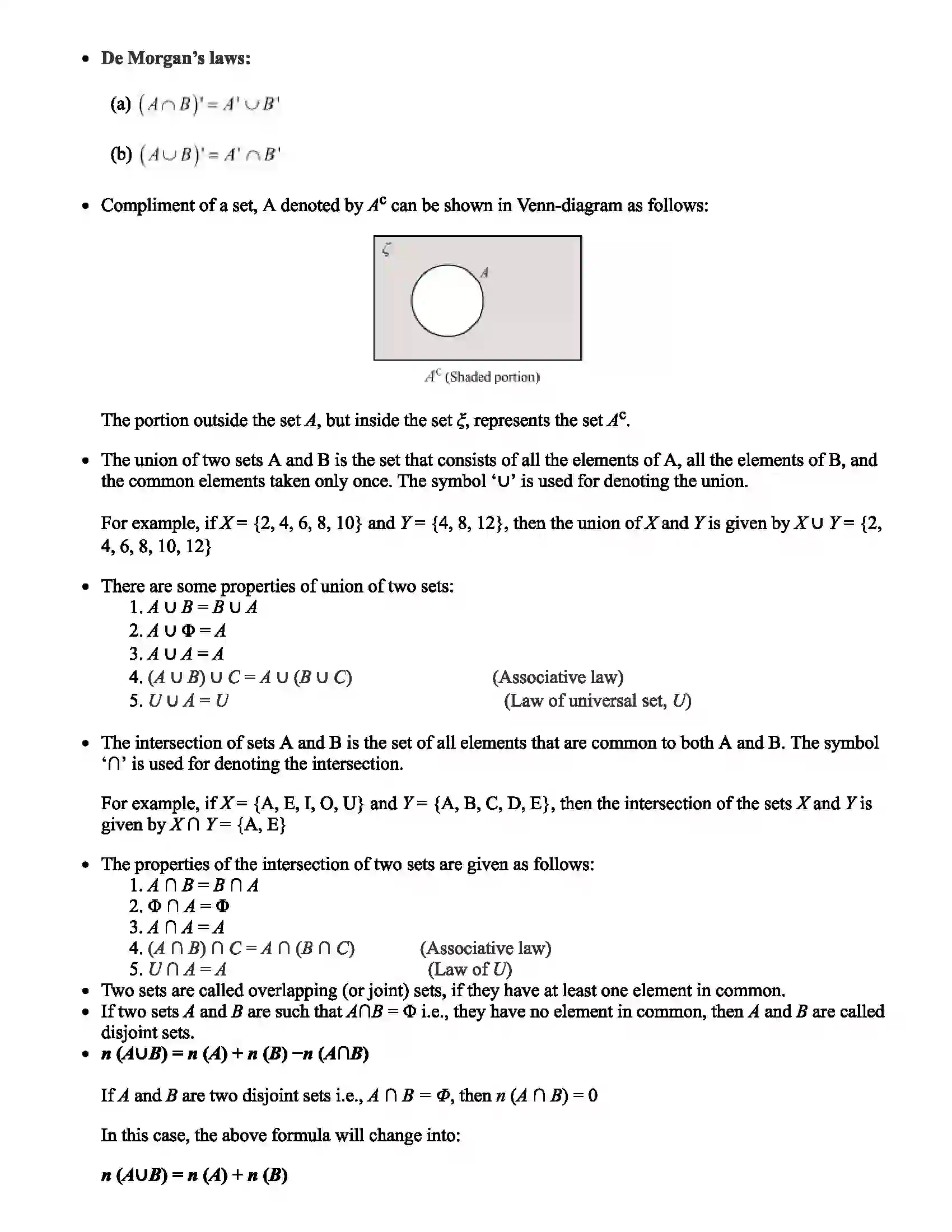 Maharashtra Board Class 11th Mathematics Part - II Sets, Relations and Functions Revision Note 4