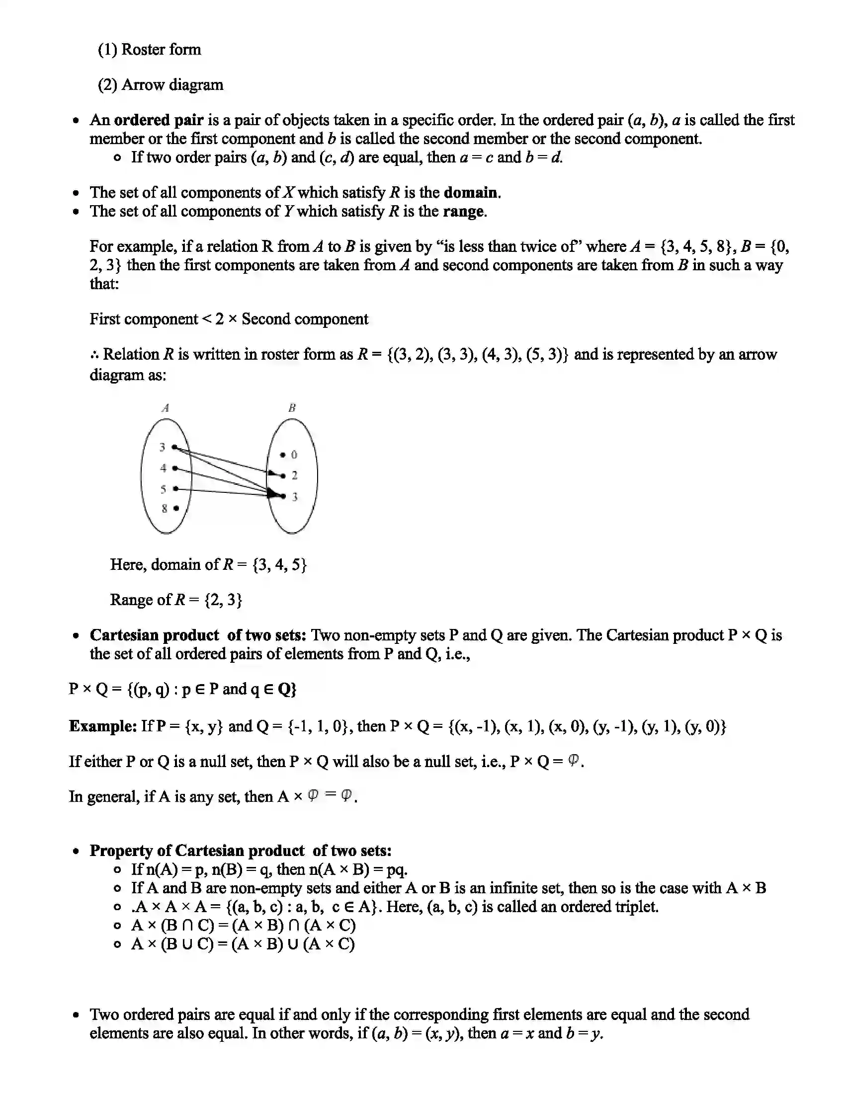 Maharashtra Board Class 11th Mathematics Part - II Sets, Relations and Functions Revision Note 7