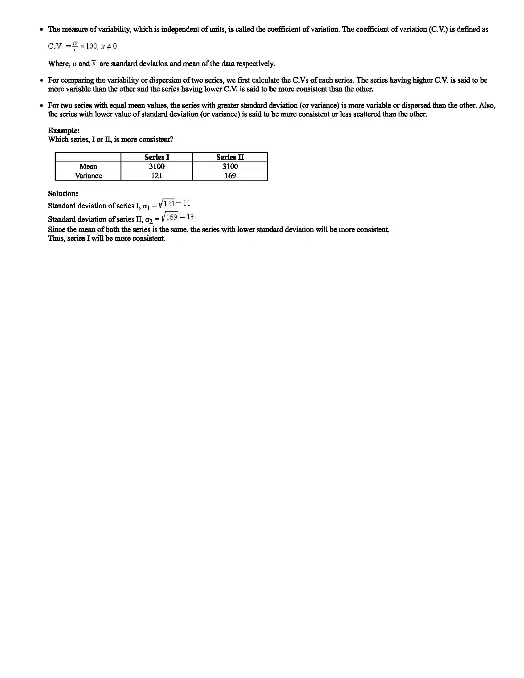 Maharashtra Board Class 11th Mathematics Part - II Statistics (Measures of Dispersion) Revision Note 4