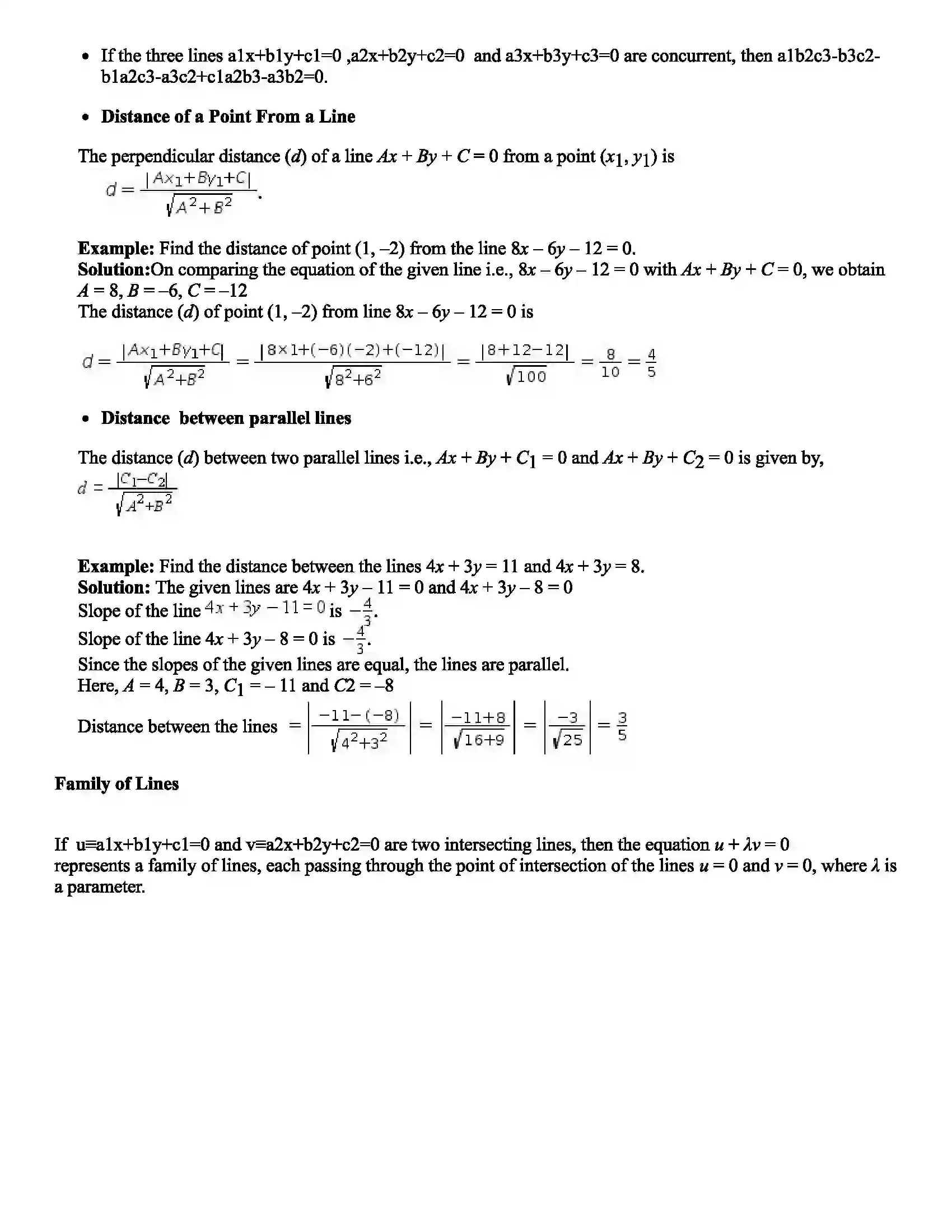 Maharashtra Board Class 11th Mathematics Straight Line Revision Note 6