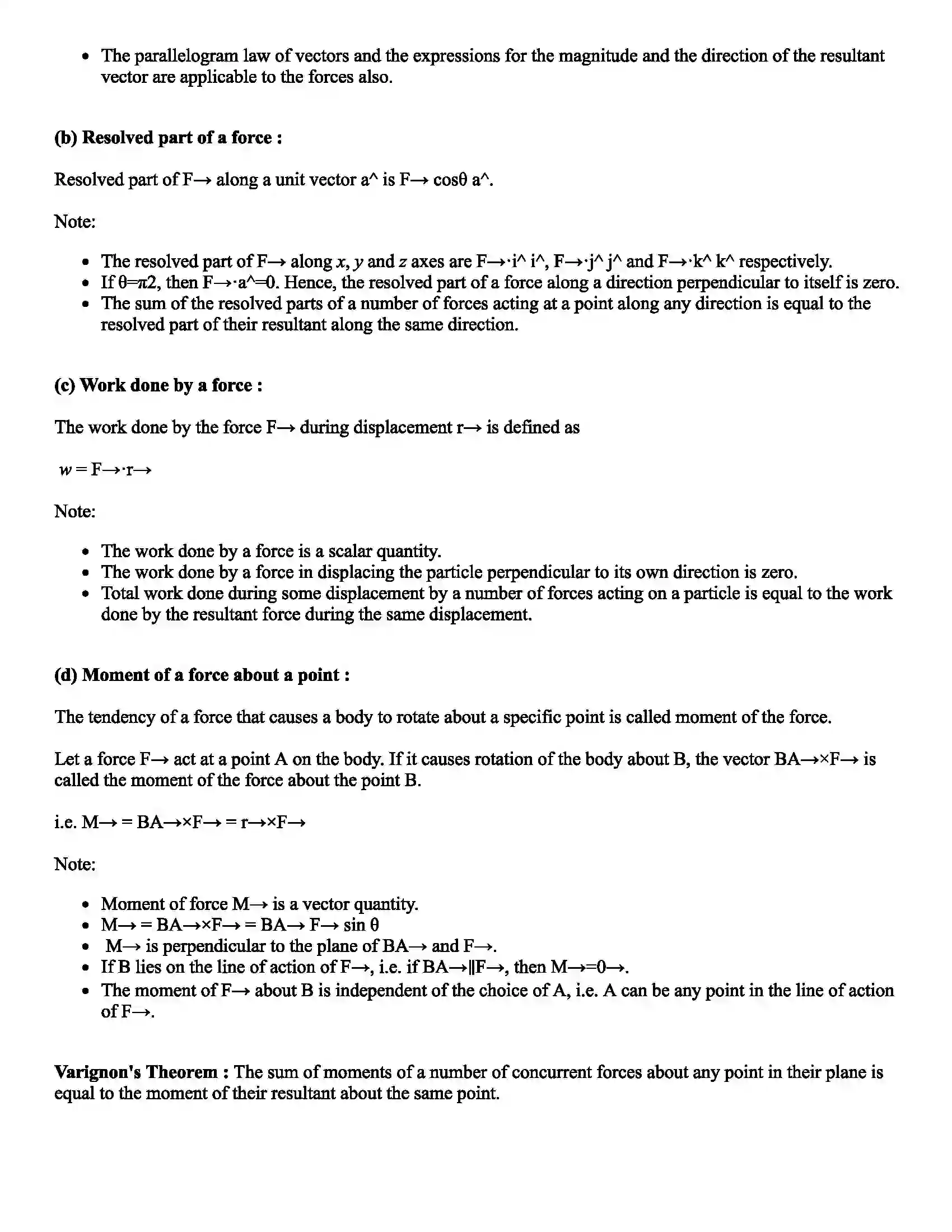 Maharashtra Board Class 11th Mathematics Vectors Revision Note 11