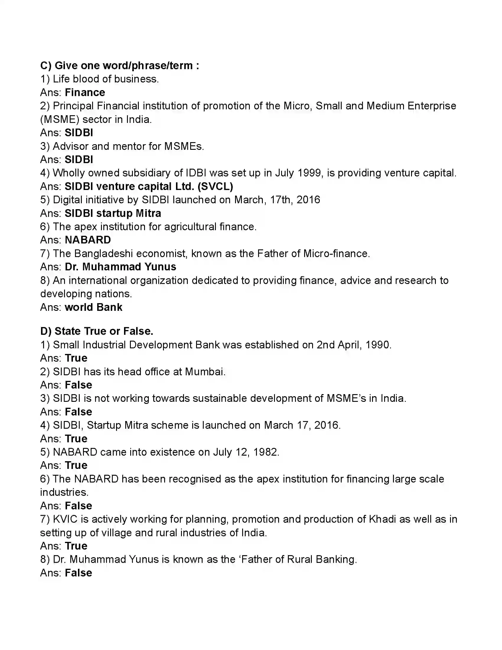 Maharashtra Board Class 11th Organisation of Commerce & Management Institutes Supporting Business Revision Note 2