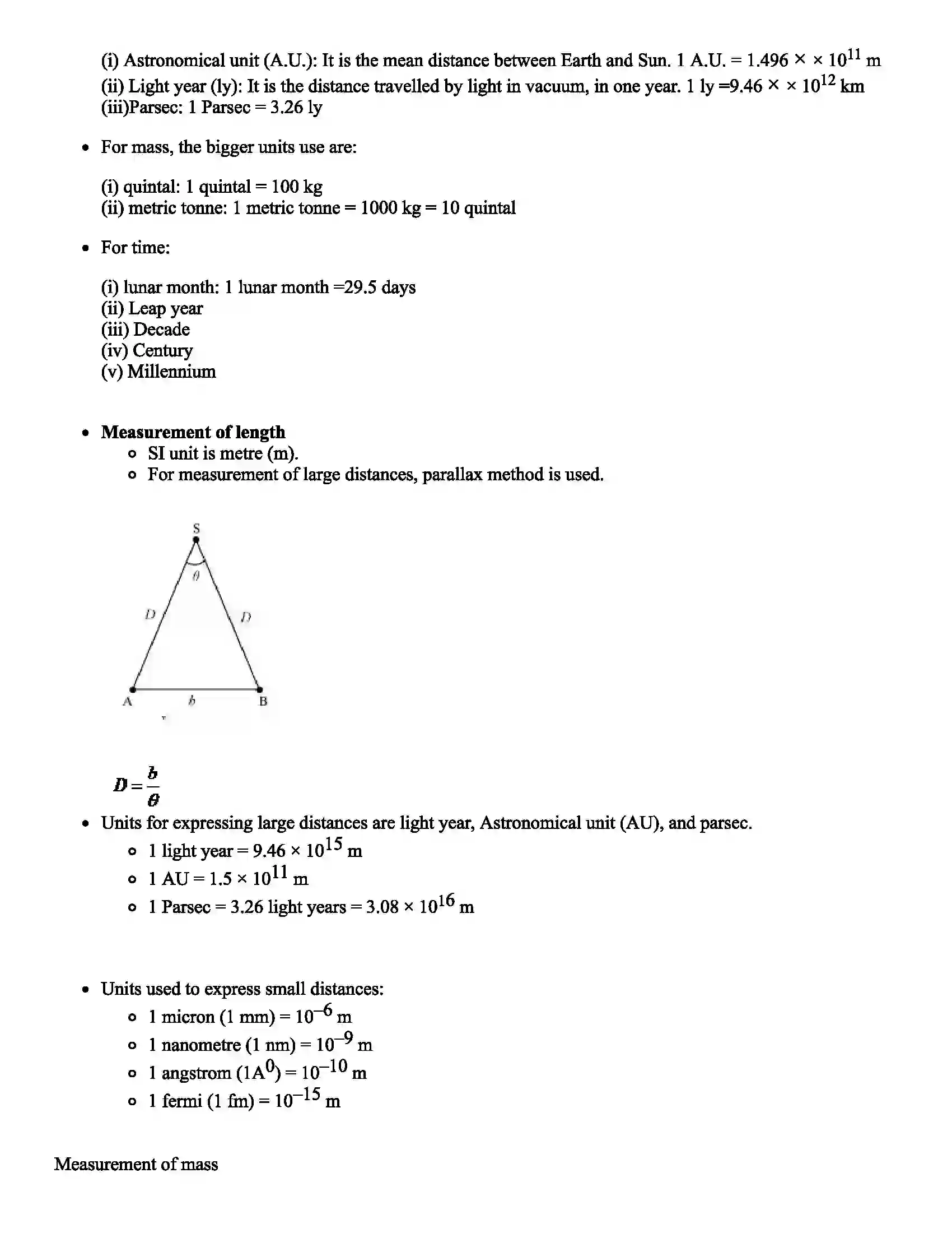 Maharashtra Board Class 11th Physics Measurements Revision Note 3