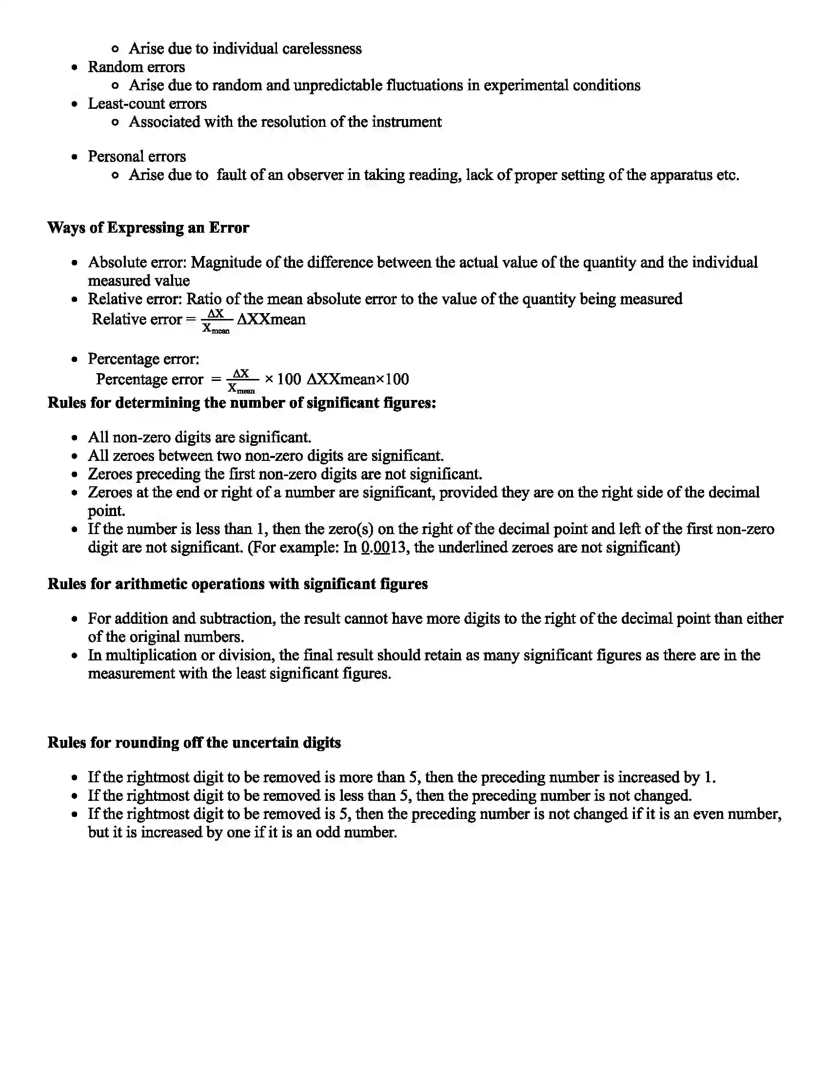 Maharashtra Board Class 11th Physics Measurements Revision Note 5