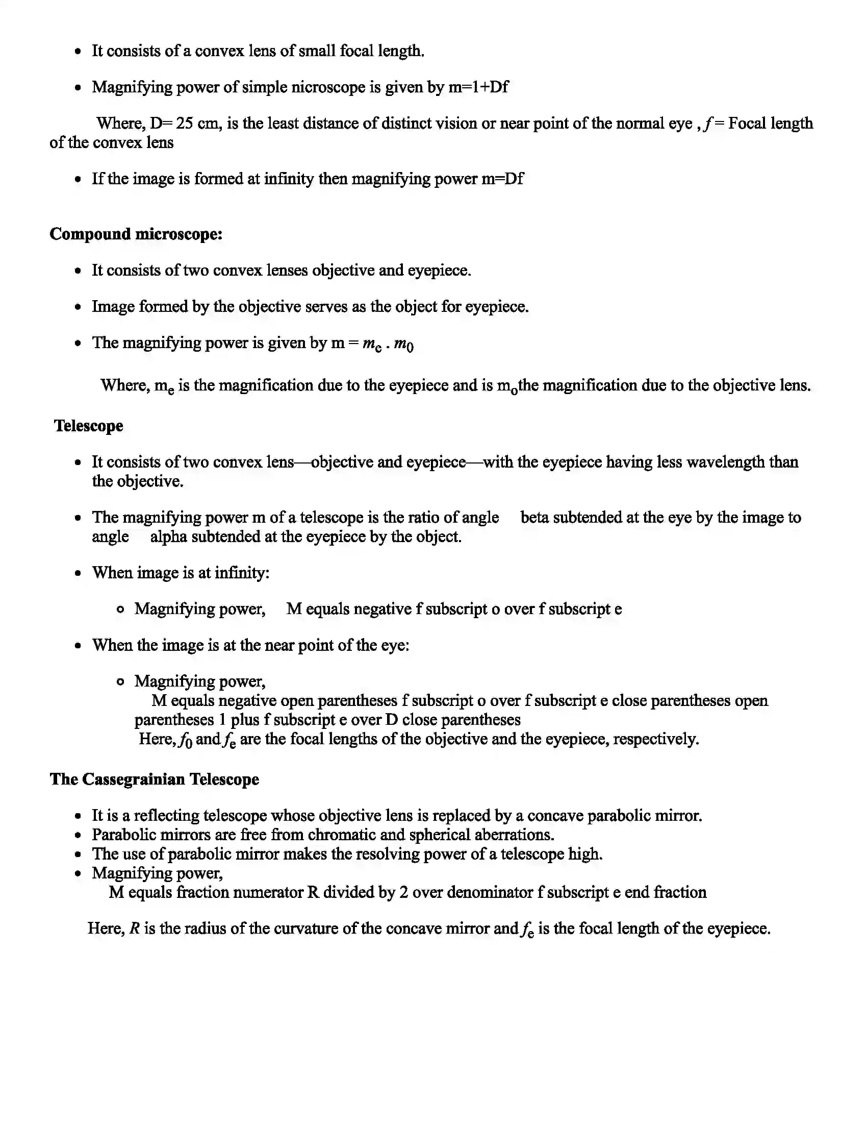 Maharashtra Board Class 11th Physics Ray Optics Revision Note 3