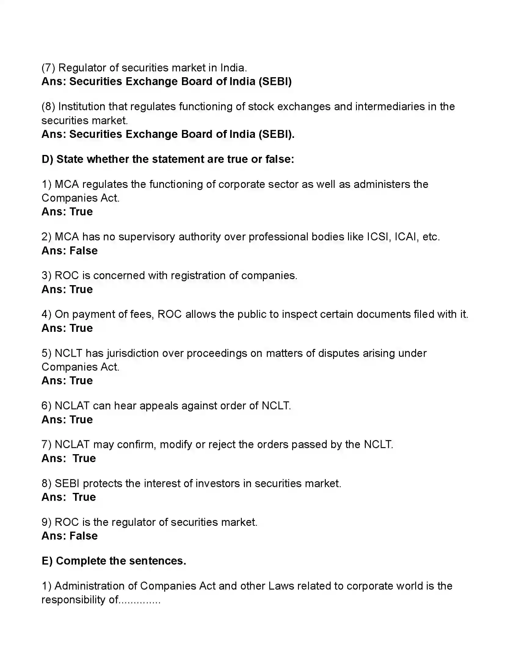 Maharashtra Board Class 11th Secretarial Practice Correspondence With Statutory Authorities Revision Note 3