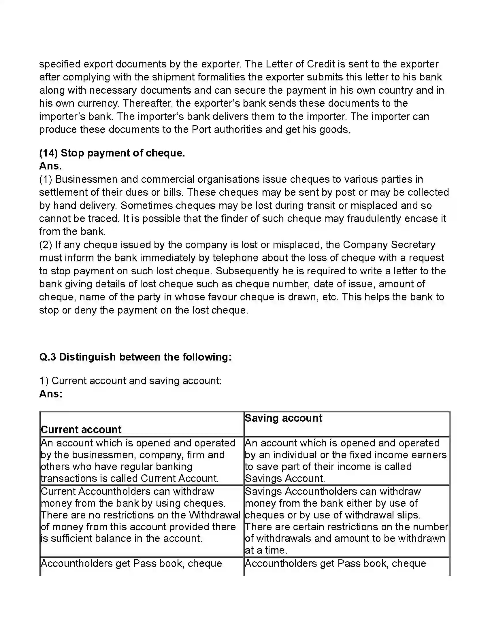 Maharashtra Board Class 11th Secretarial Practice Corresponding With Banks Revision Note 9