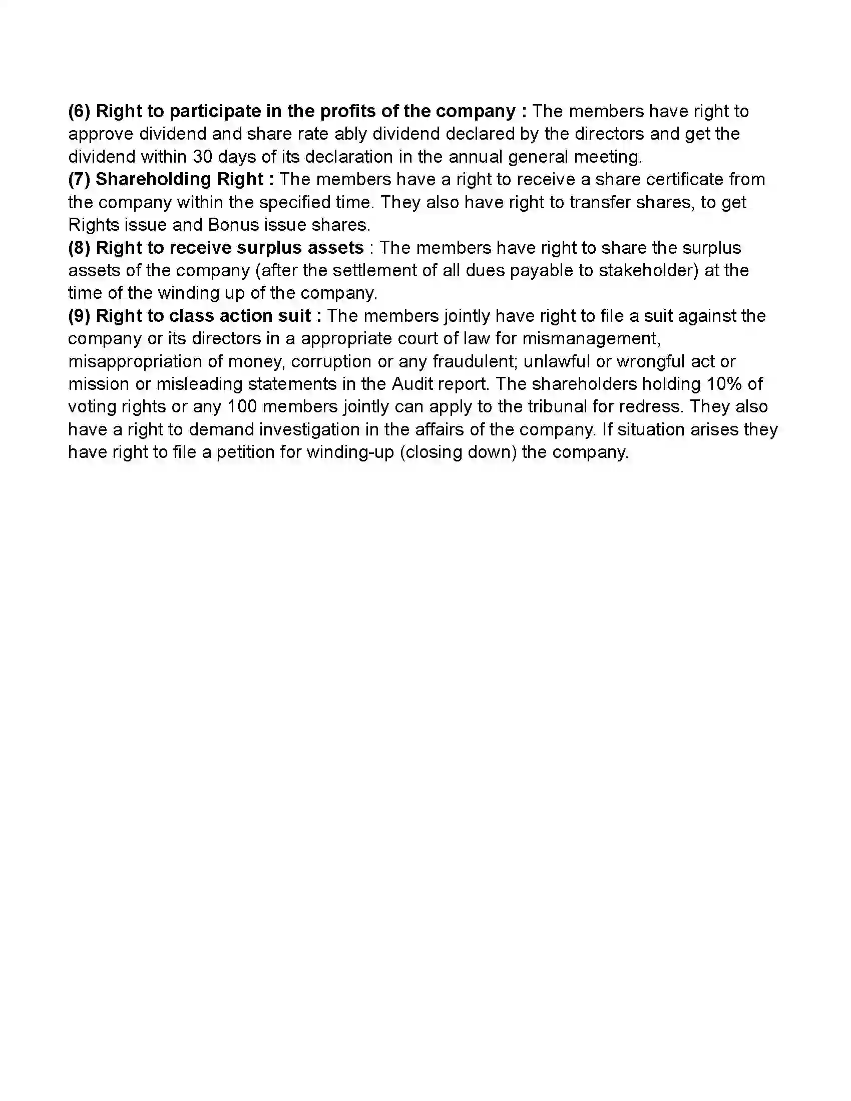 Maharashtra Board Class 11th Secretarial Practice Members of a Company Revision Note 19