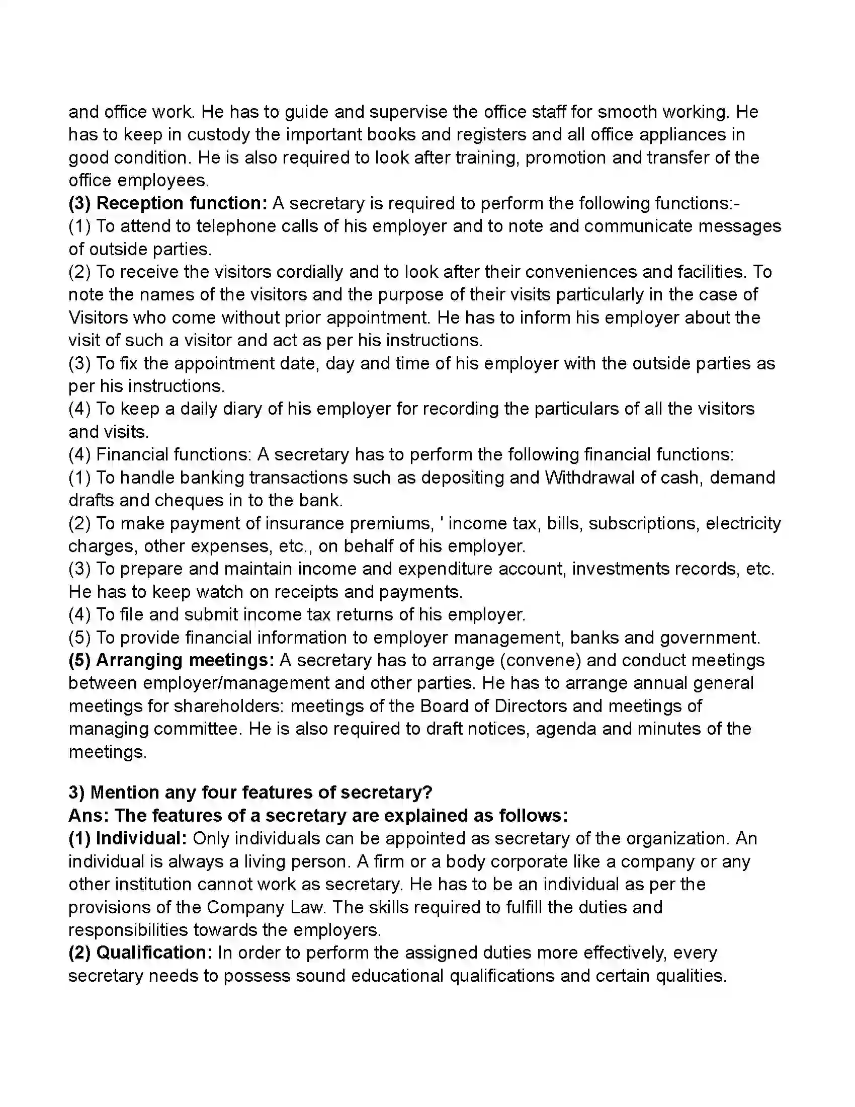 Maharashtra Board Class 11th Secretarial Practice Secretary Revision Note 12