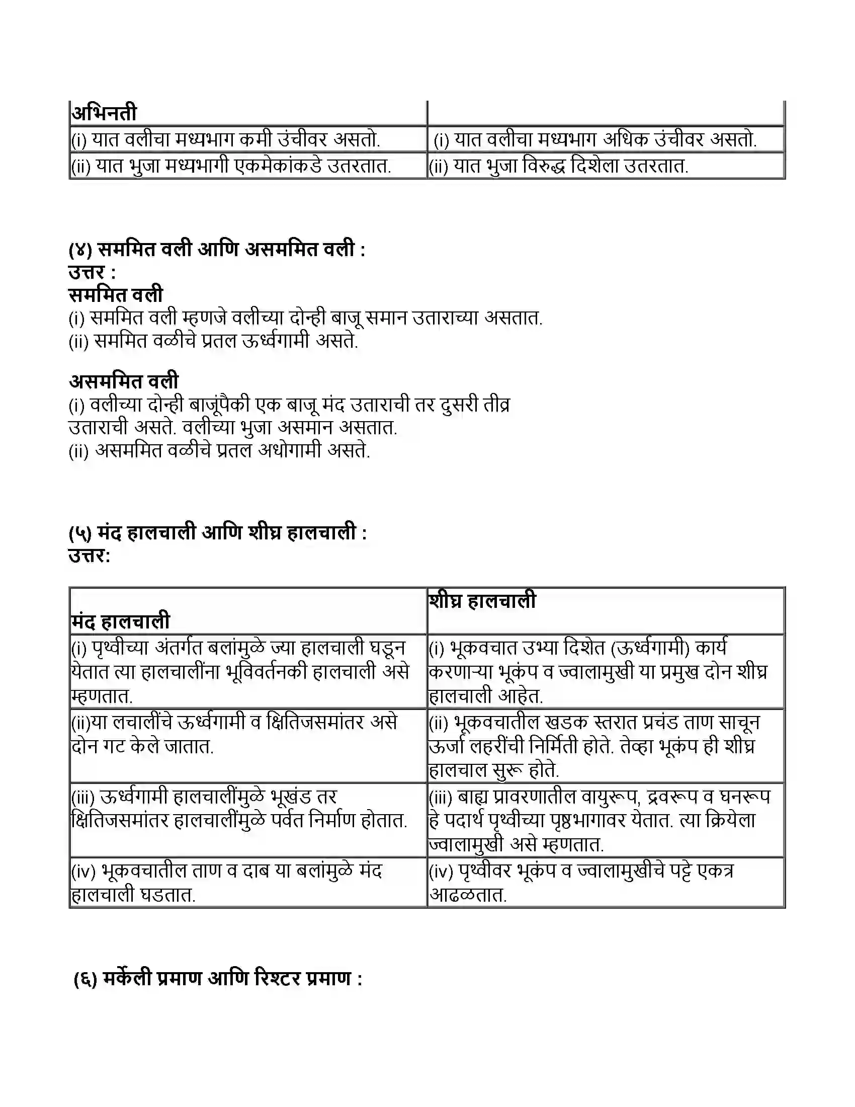 Maharashtra Board Class 11th भूगोल भू-हालचाली Revision Note 8