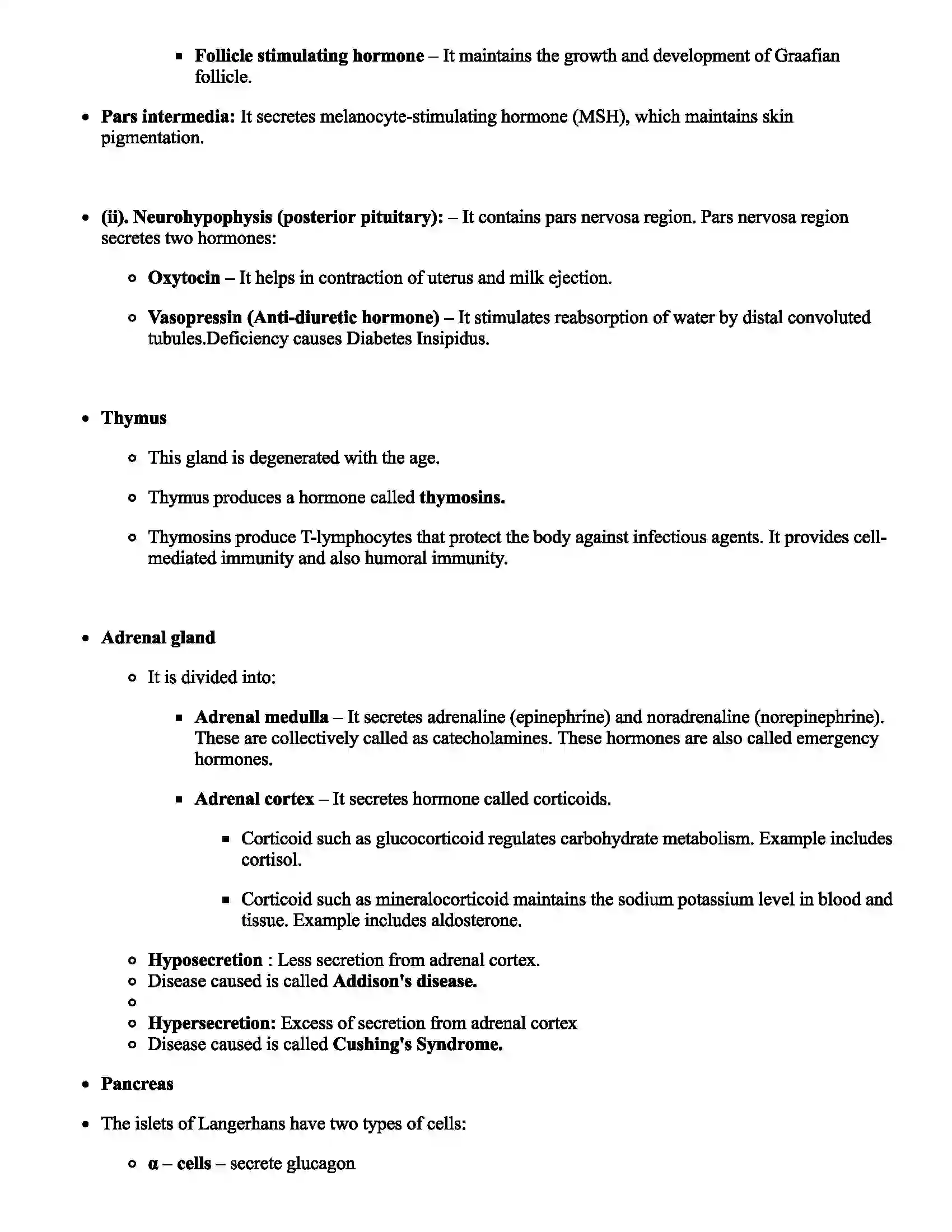 Maharashtra Board Class 12th Biology Control and Co-ordination Revision Note 10