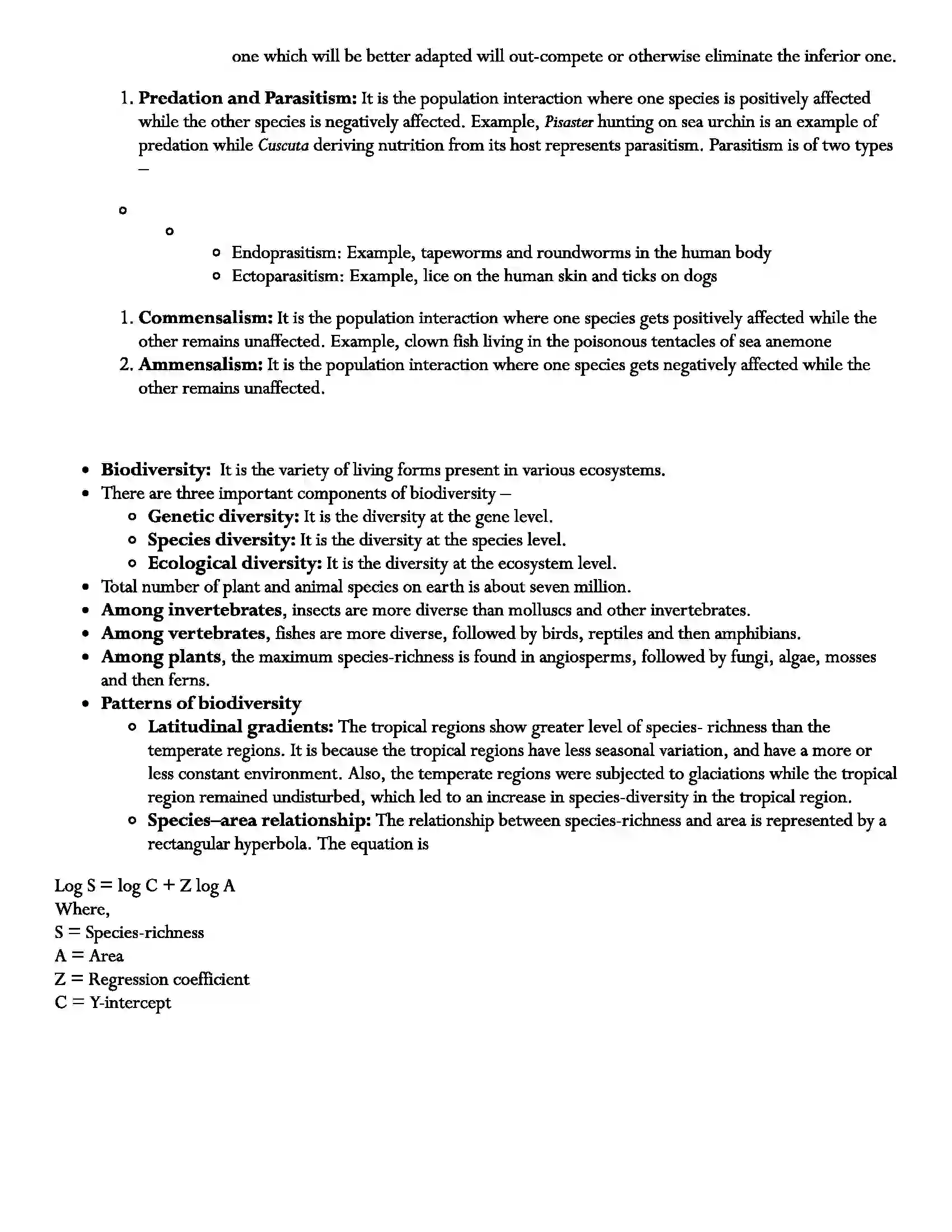 Maharashtra Board Class 12th Biology Organisms and Environment - II Revision Note 3