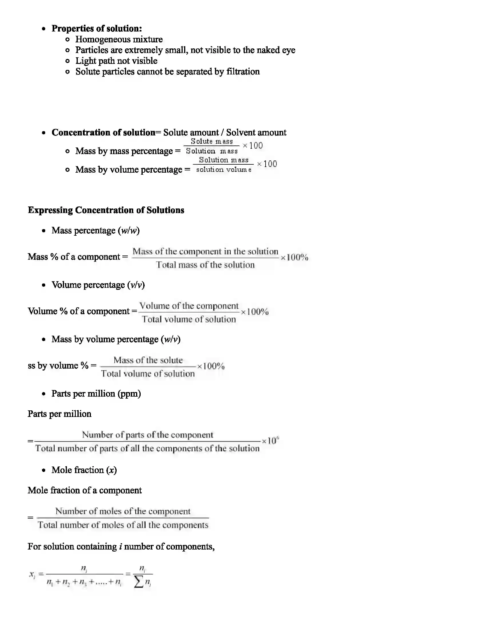 Maharashtra Board Class 12th Chemistry Solutions and Colligative Properties Revision Note 2